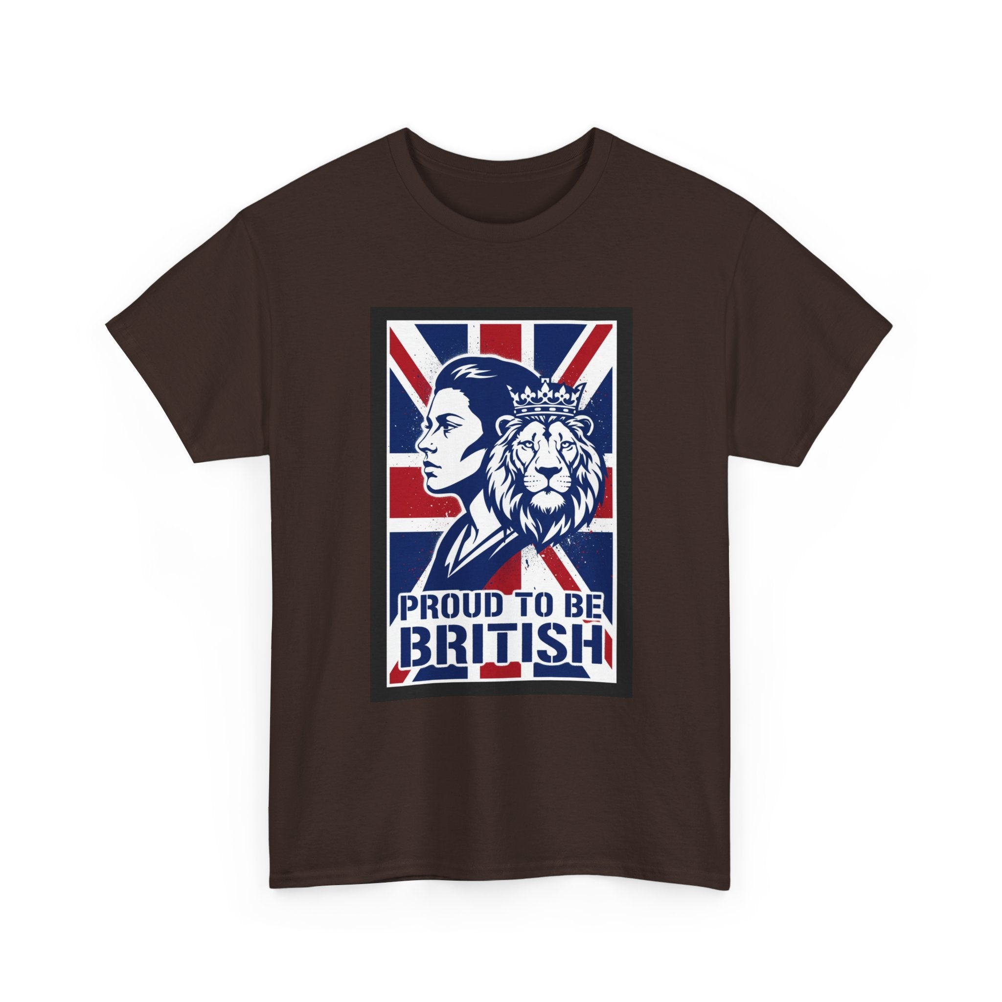 Proud to Be British T-Shirt – Union Jack Lion Graphic Tee