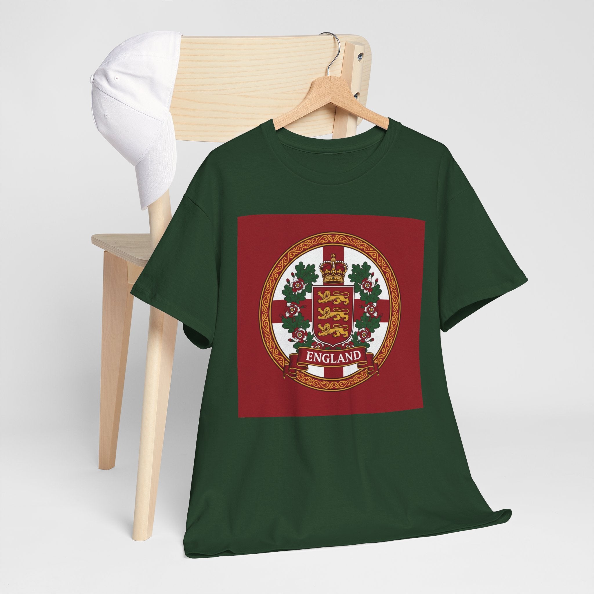England Crest T-Shirt — Vintage Three Lions Football Tee