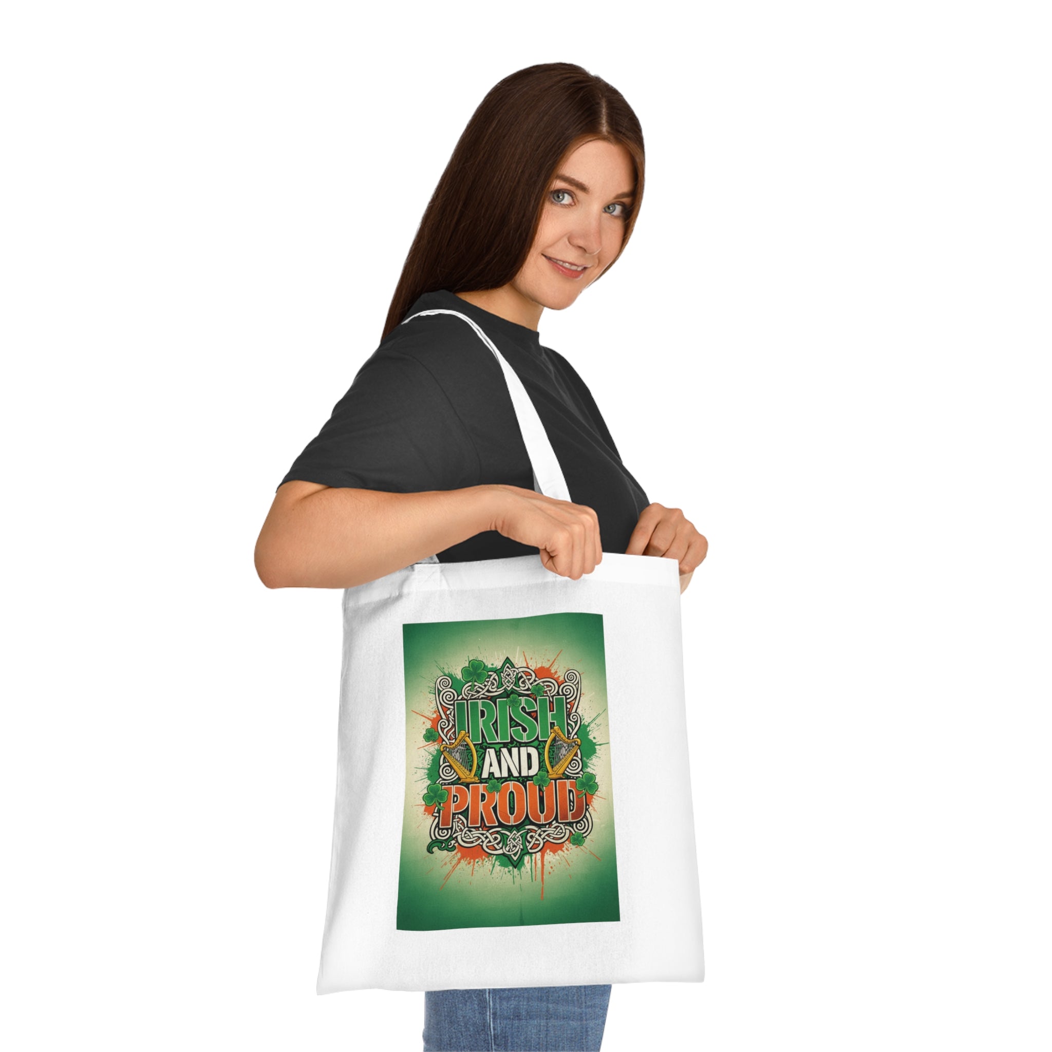 Irish and Proud Cotton Tote — St. Patrick’s Day Reusable Grocery & Festival Bag