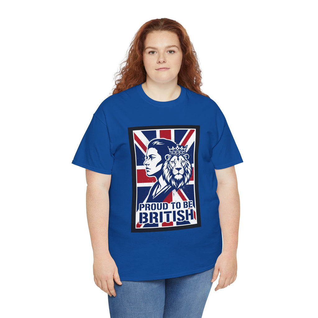 Proud to Be British T-Shirt – Union Jack Lion Graphic Tee
