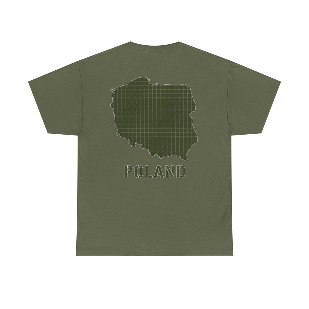 Poland Map Tee — Military Grid Map Graphic T-Shirt