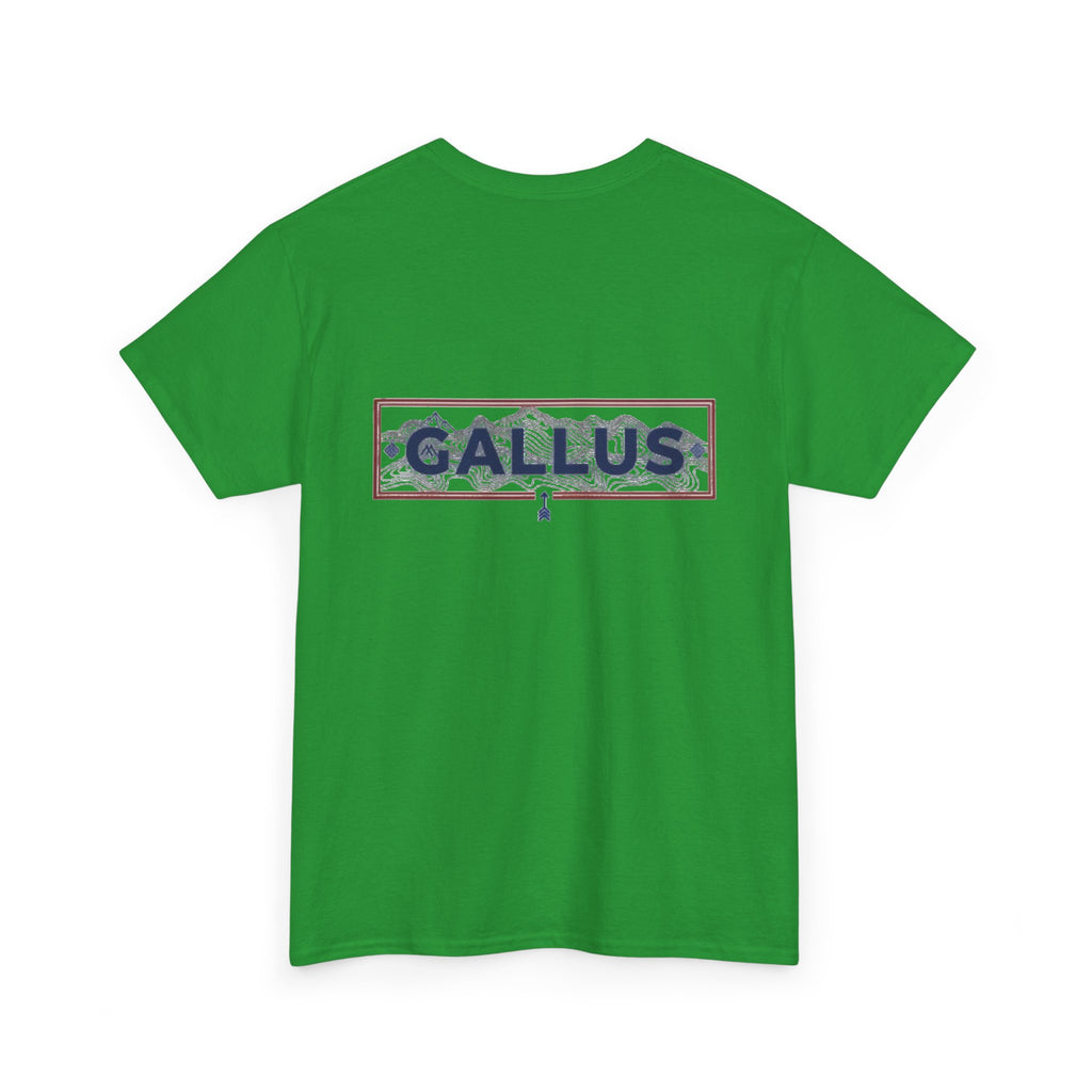 Gallus Logo T-Shirt — Minimal Retro Chest & Back Graphic Tee