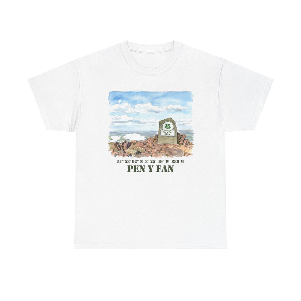 Pen y Fan Landscape T‑Shirt — Wales Mountain Hiking Souvenir Tee
