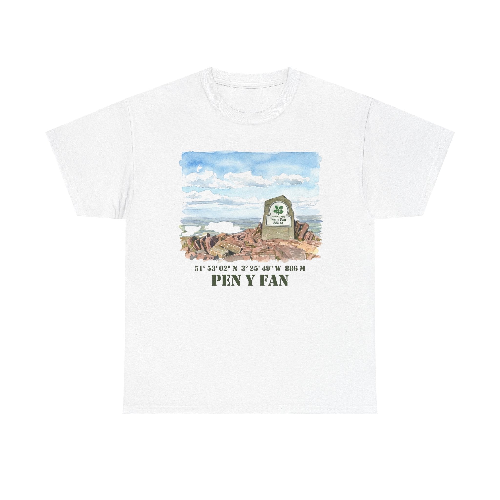 Pen y Fan Landscape T‑Shirt — Wales Mountain Hiking Souvenir Tee