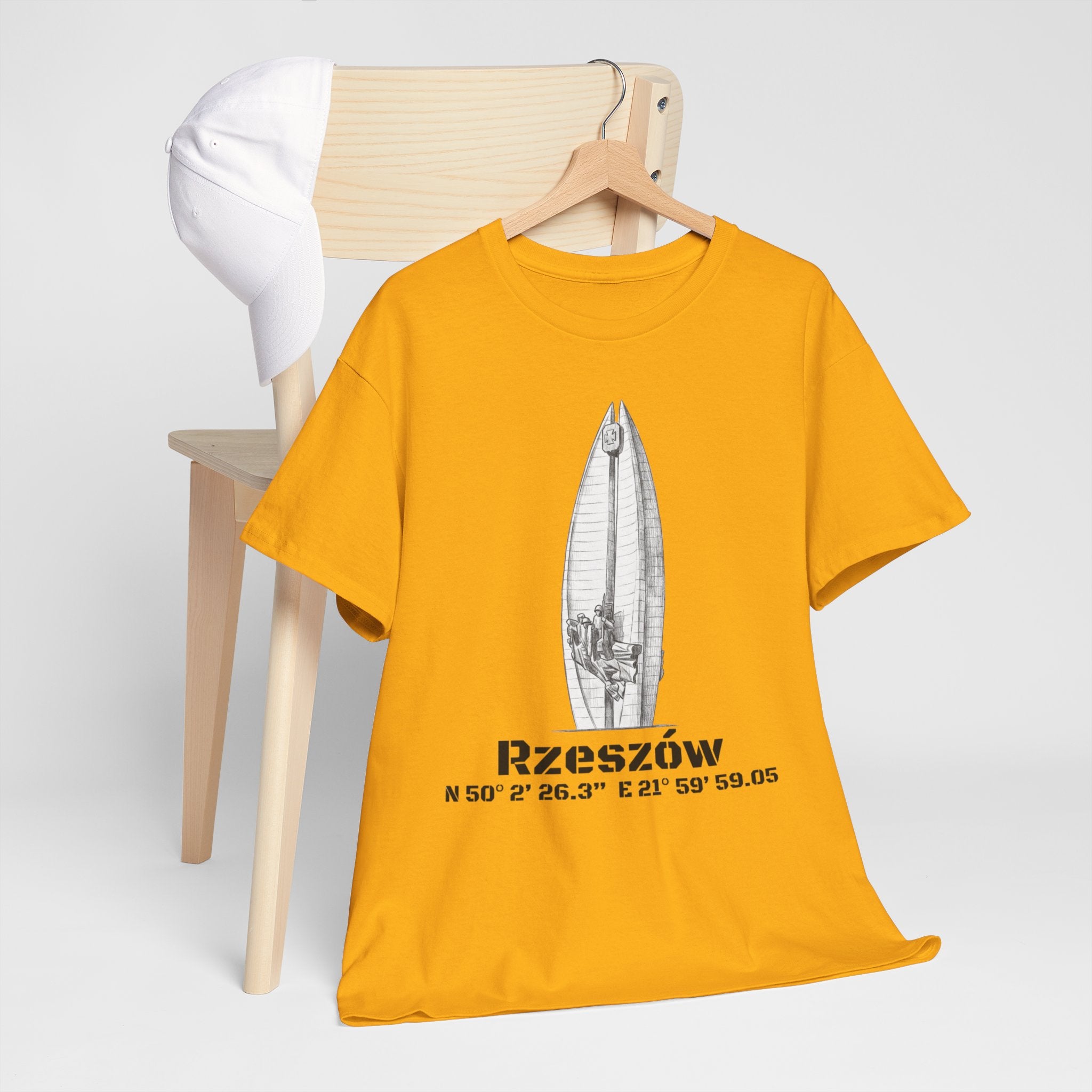 Rzeszów Coordinates T‑Shirt — City Landmark  Sketch Tee