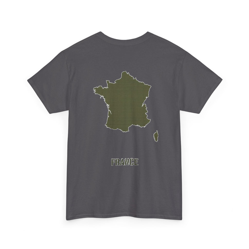 France Map T-Shirt — Minimalist Olive France Map Tee