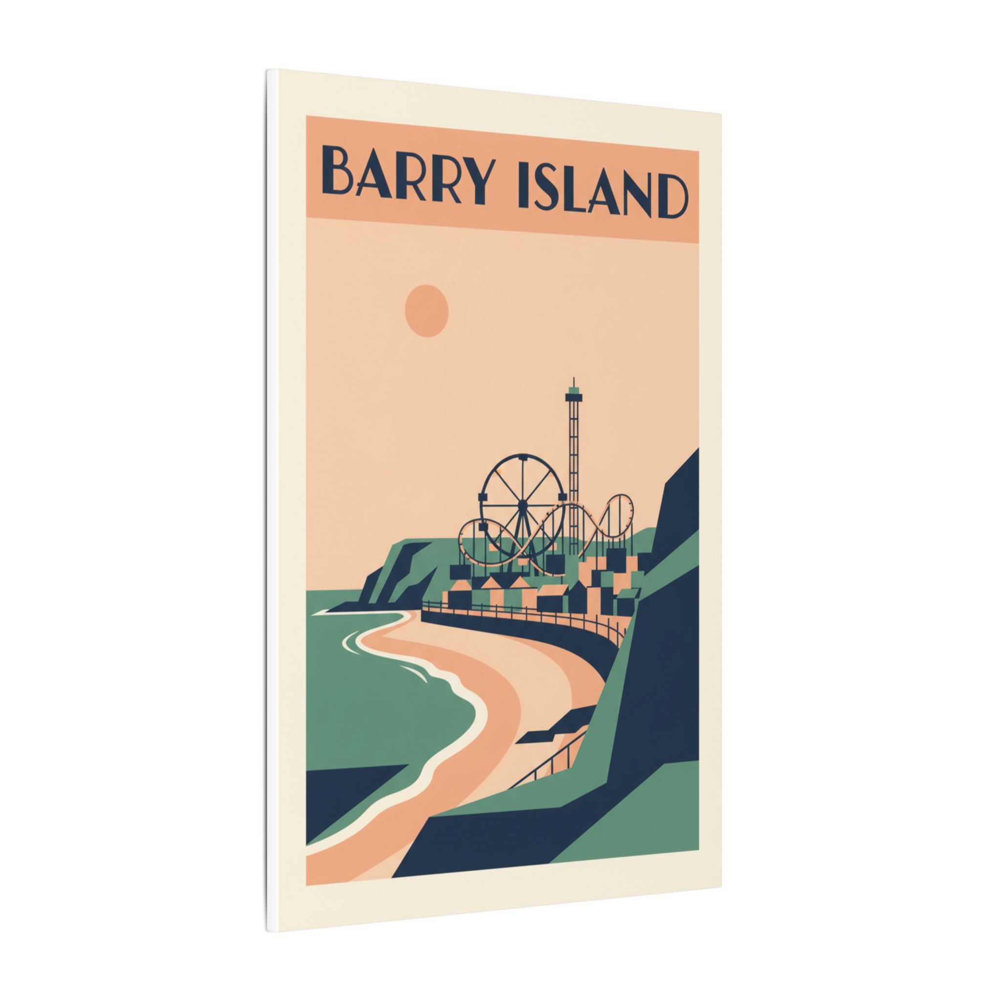 Barry Island Vintage Travel Poster Canvas