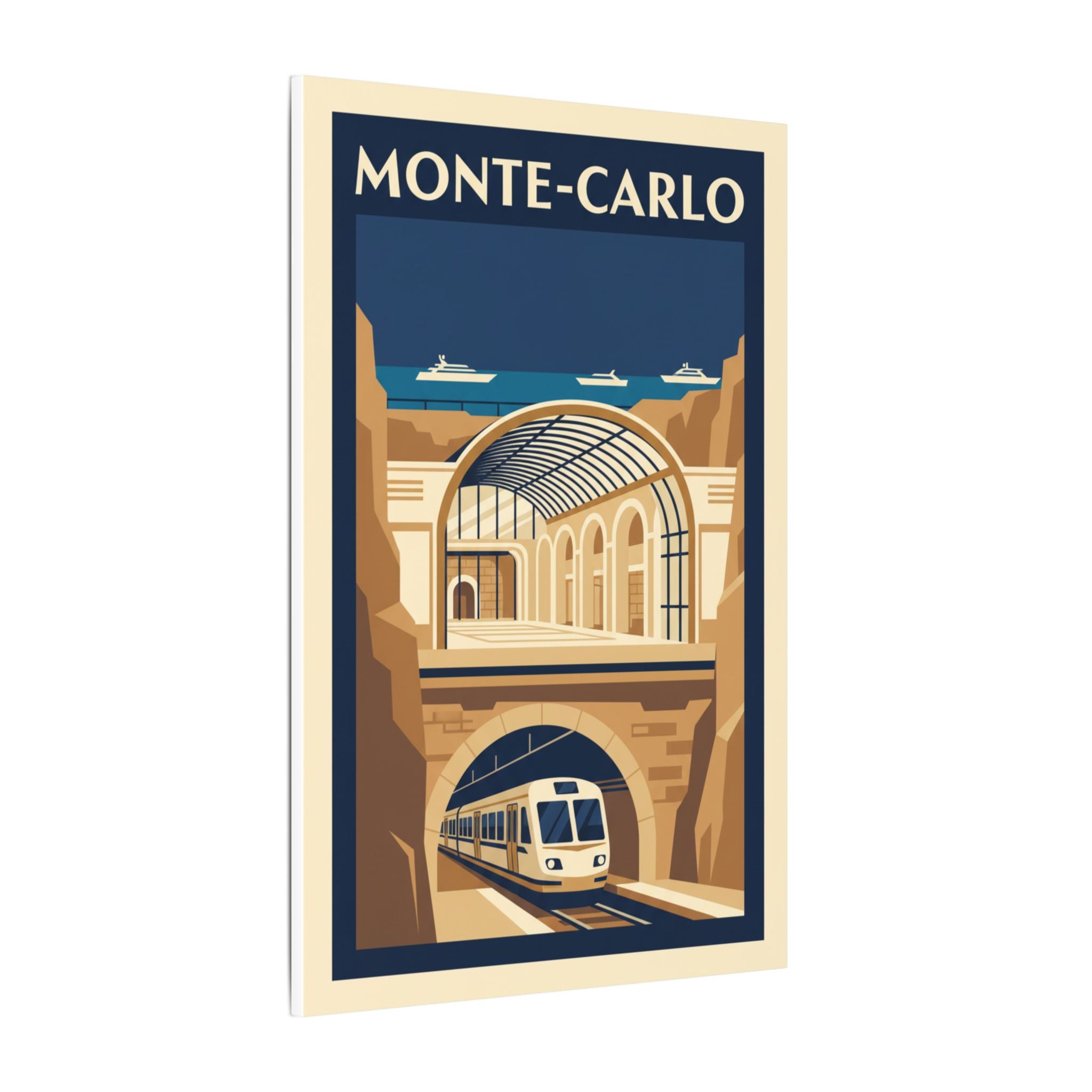Monte Carlo Vintage Travel Poster Canvas