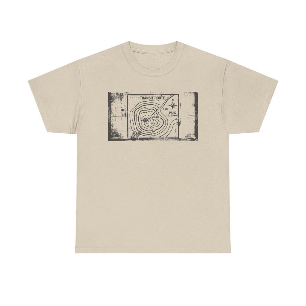 Retro Transit Route Adventure T-Shirt — Vintage Travel Map Graphic Tee
