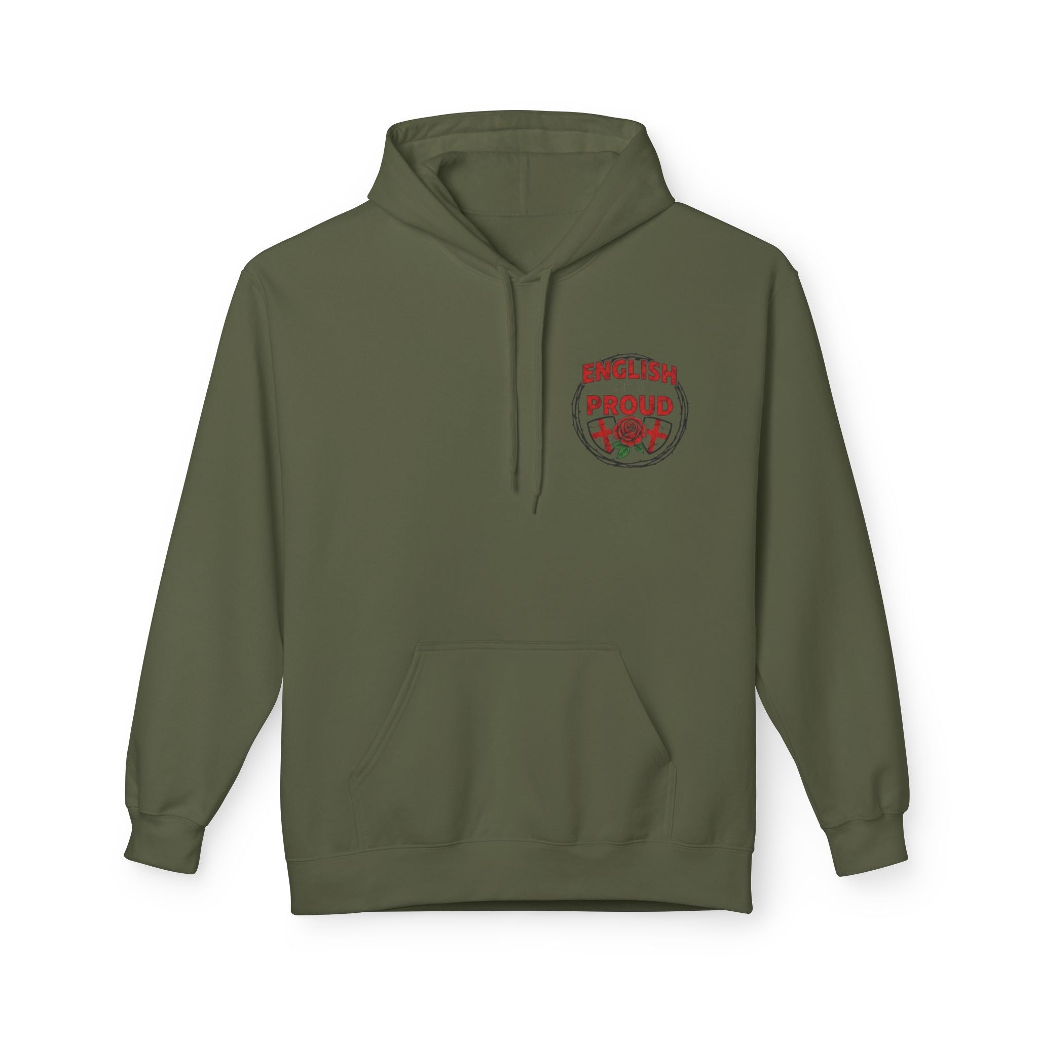 England Rose Hoodie – Classic Red Rose Emblem Sweatshirt