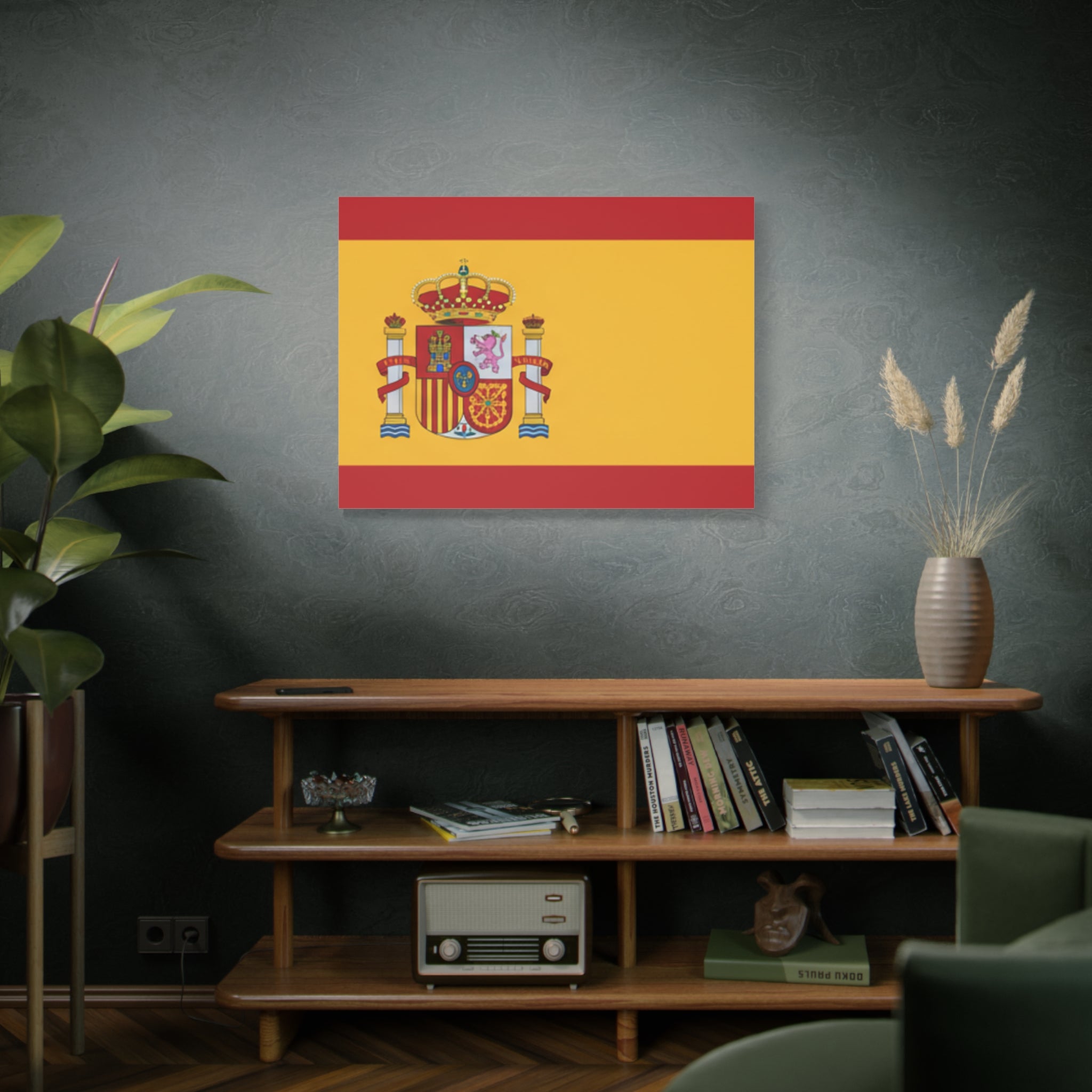 Spanish Flag Matte Canvas Print — Stretched Wall Art (1.25")