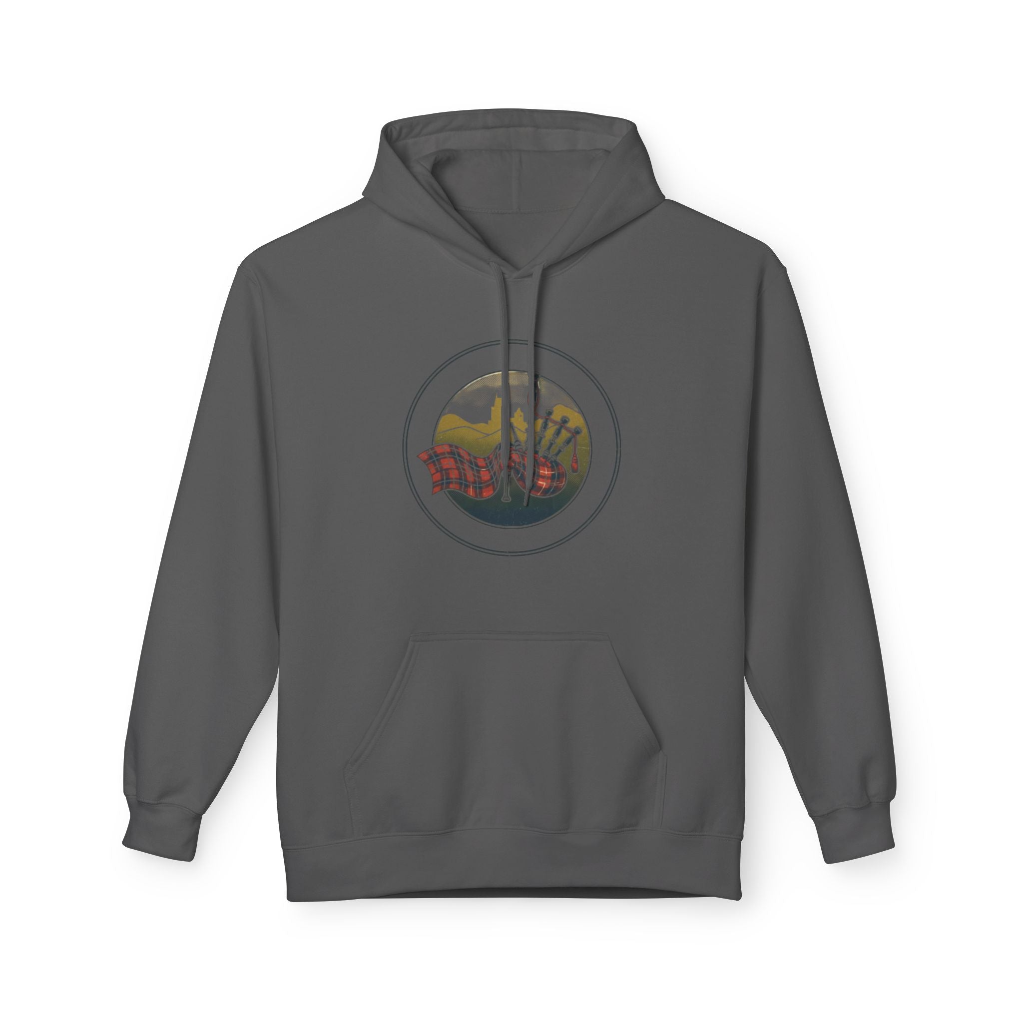 Vintage Mountain Waves Hoodie — Retro Scenic Nature Graphic