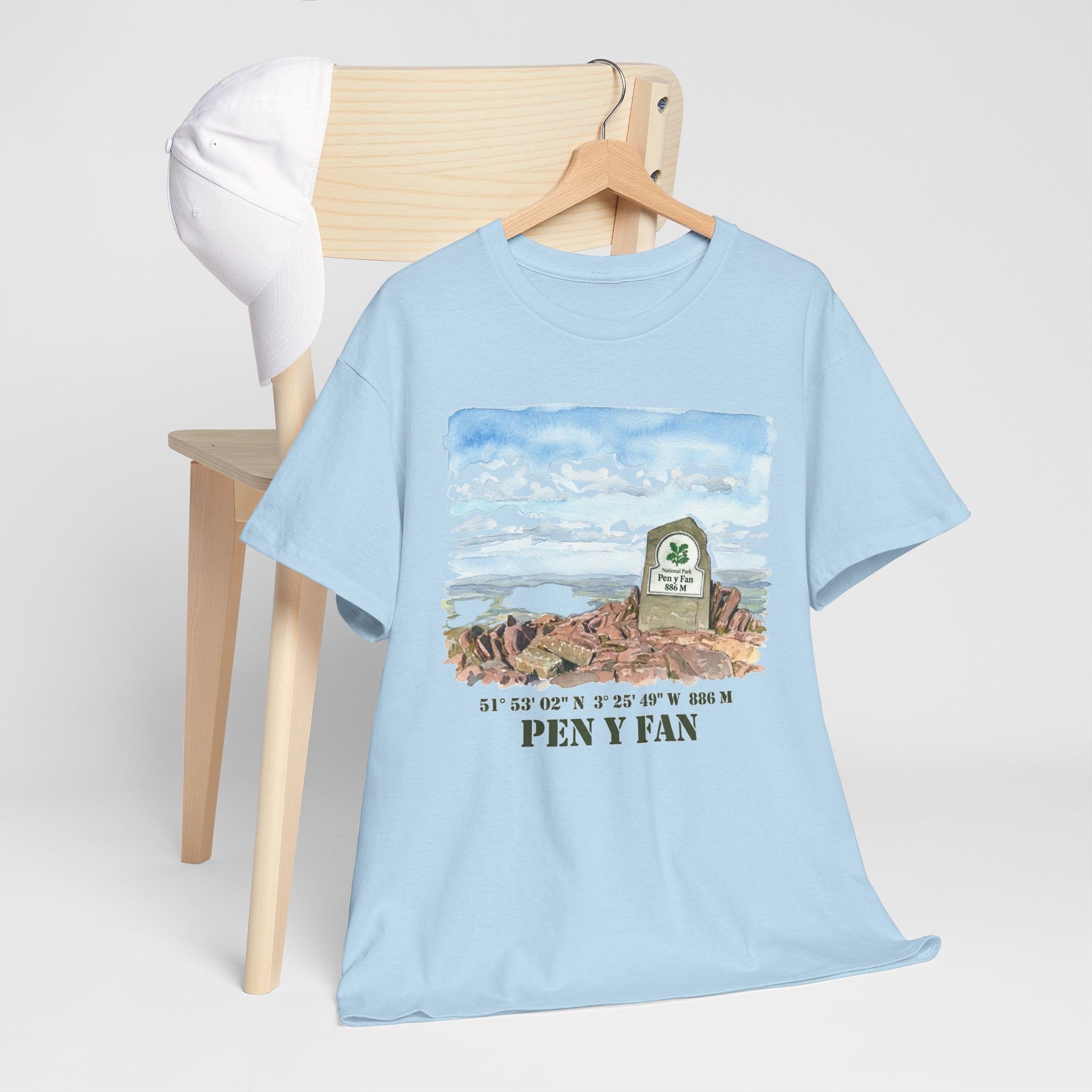 Pen y Fan Landscape T‑Shirt — Wales Mountain Hiking Souvenir Tee