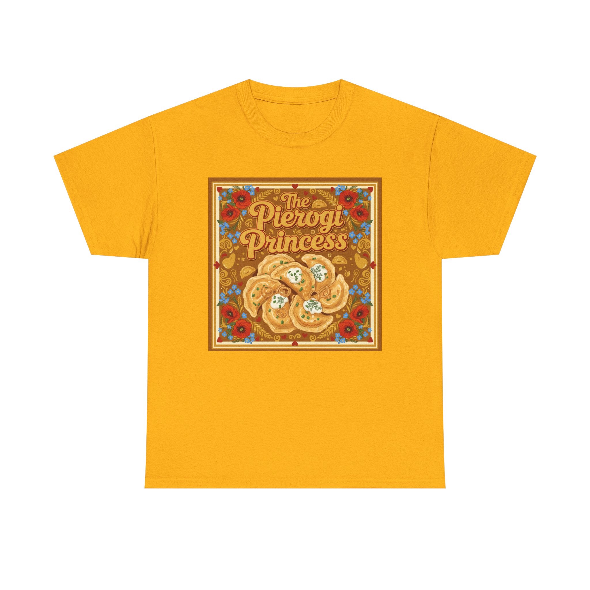 Pierogi Princess Tee - Vintage Polish Food Graphic T-Shirt
