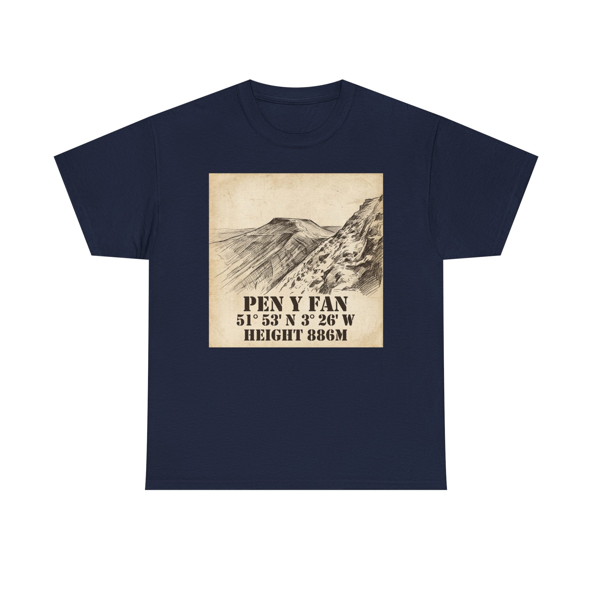 Pen y Fan T-Shirt - Brecon Beacons Vintage Coordinates & Elevation