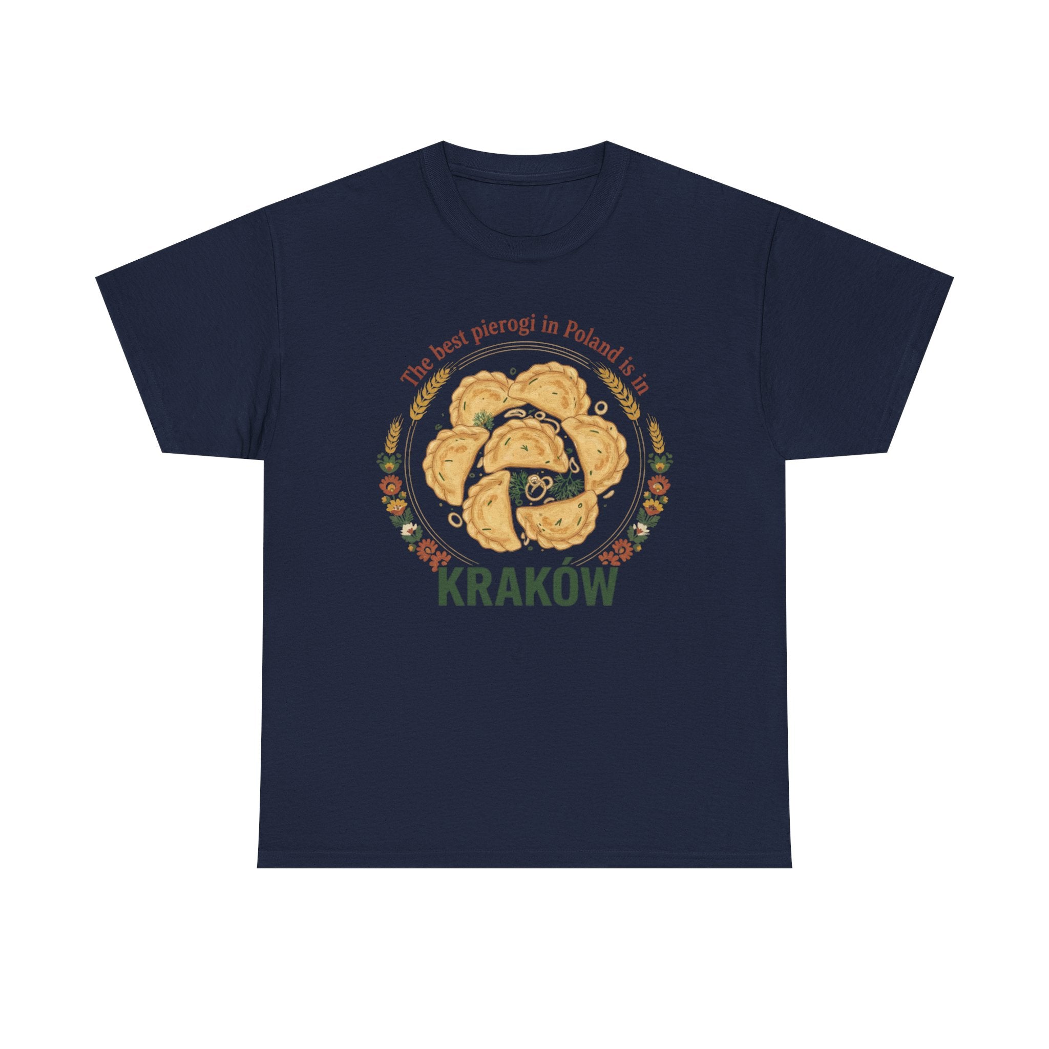 Kraków Pierogi Graphic Tee — "The best pierogi in Poland is in KRAKÓW" T-Shirt