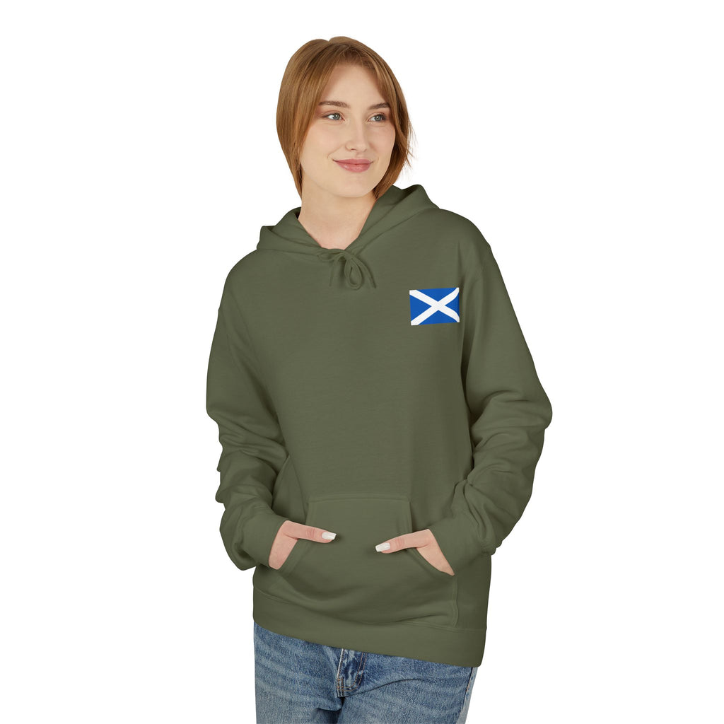 Scottish Hoodie — "Scottish & Proud" Vintage Stag Graphic Pullover