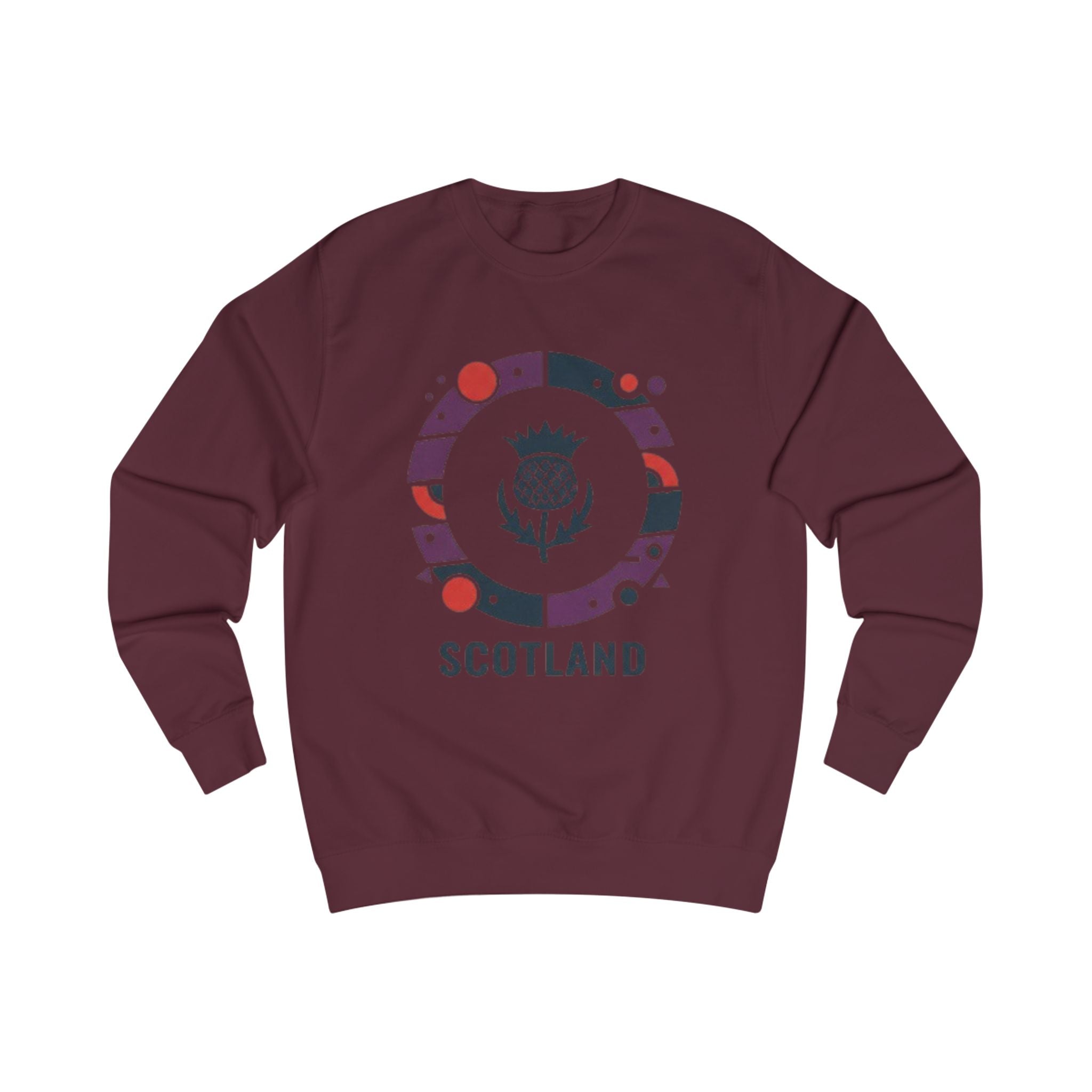 Scotland Thistle Crewneck Sweatshirt — Scottish Pride Travel Souvenir