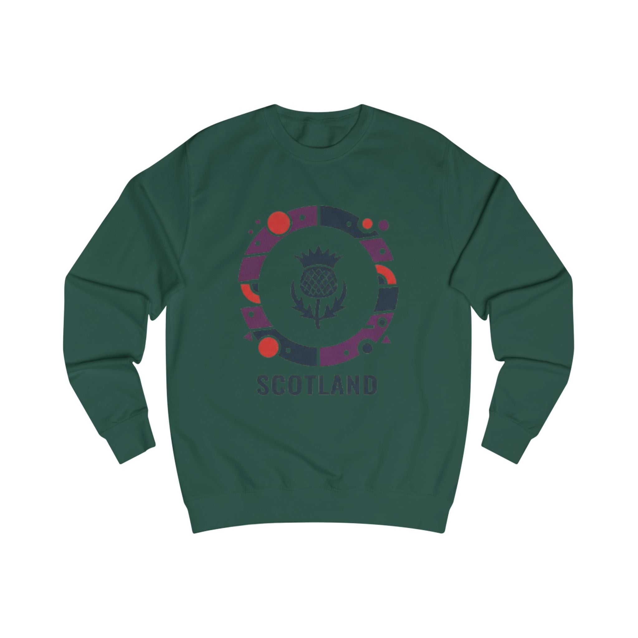 Scotland Thistle Crewneck Sweatshirt — Scottish Pride Travel Souvenir