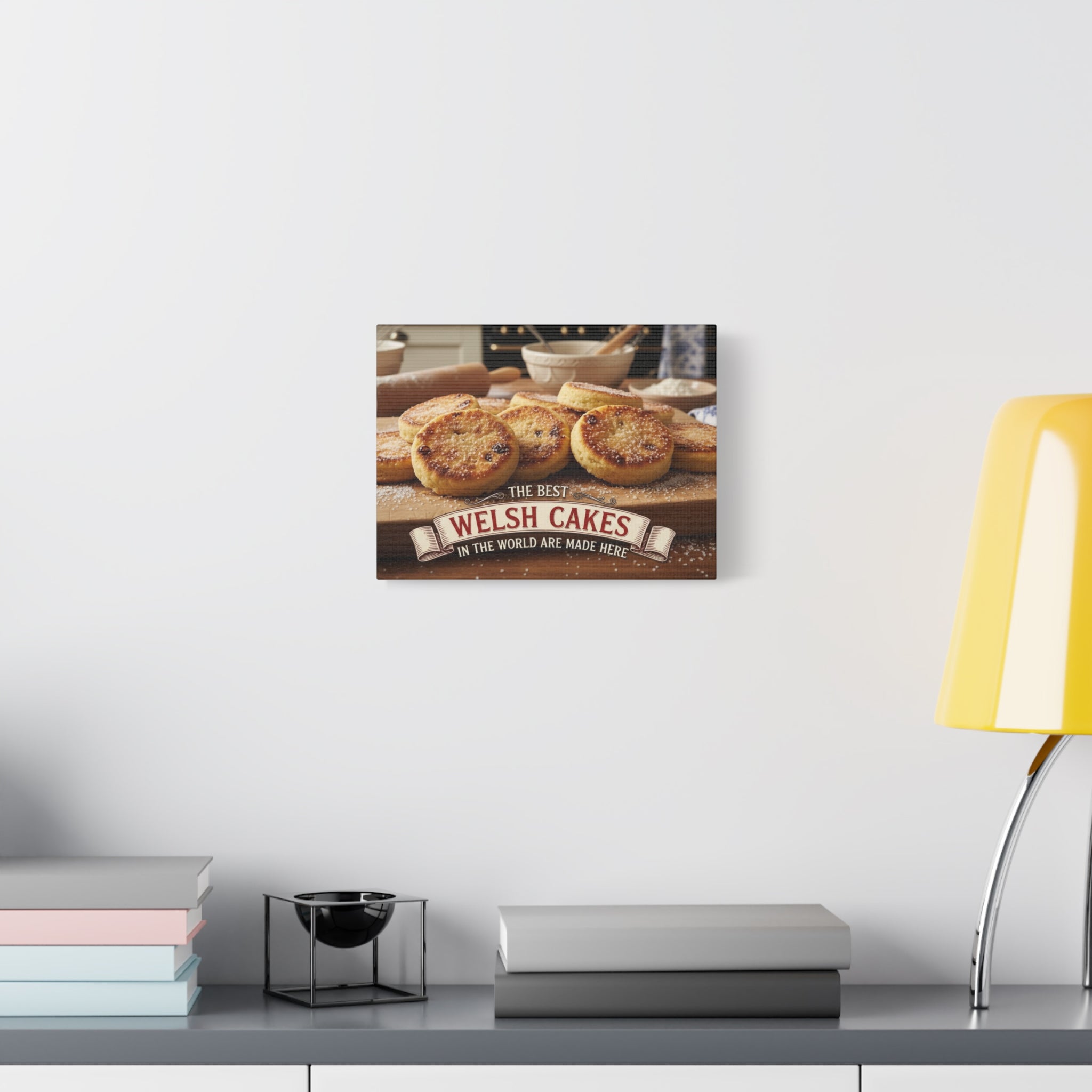 Welsh Cakes Canvas Wall Art — "The Best Welsh Cakes in the World Are Made Here" Kitchen Decor