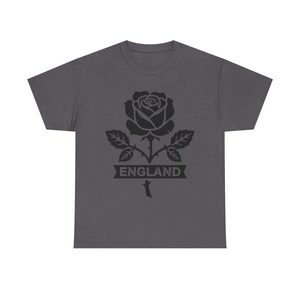 England Rose T-Shirt — Vintage Black Floral England Tee