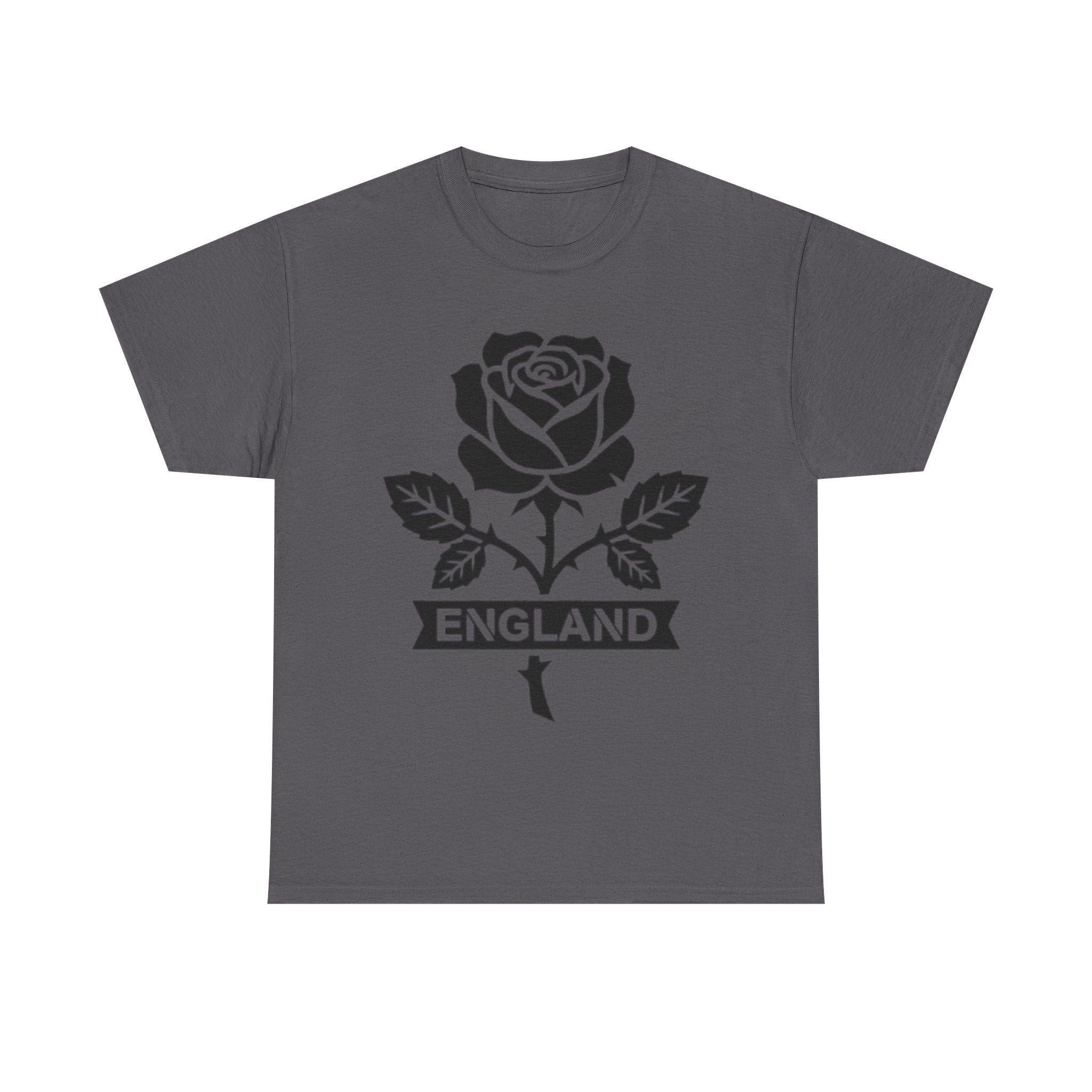 England Rose T-Shirt — Vintage Black Floral England Tee