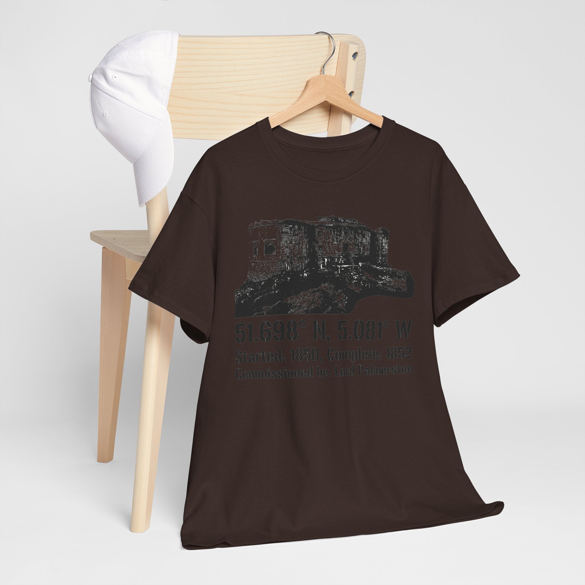 Stack Rock Fort T‑Shirt — Coastal Landmark Graphic Tee