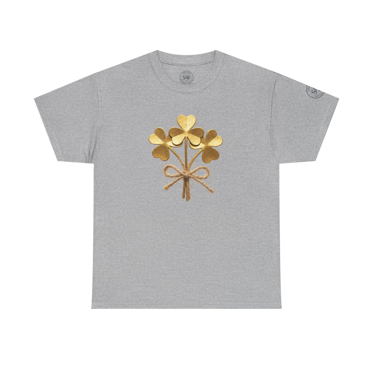 Shamrock Bouquet T-Shirt — Irish Clover Heritage Tee — product image 4