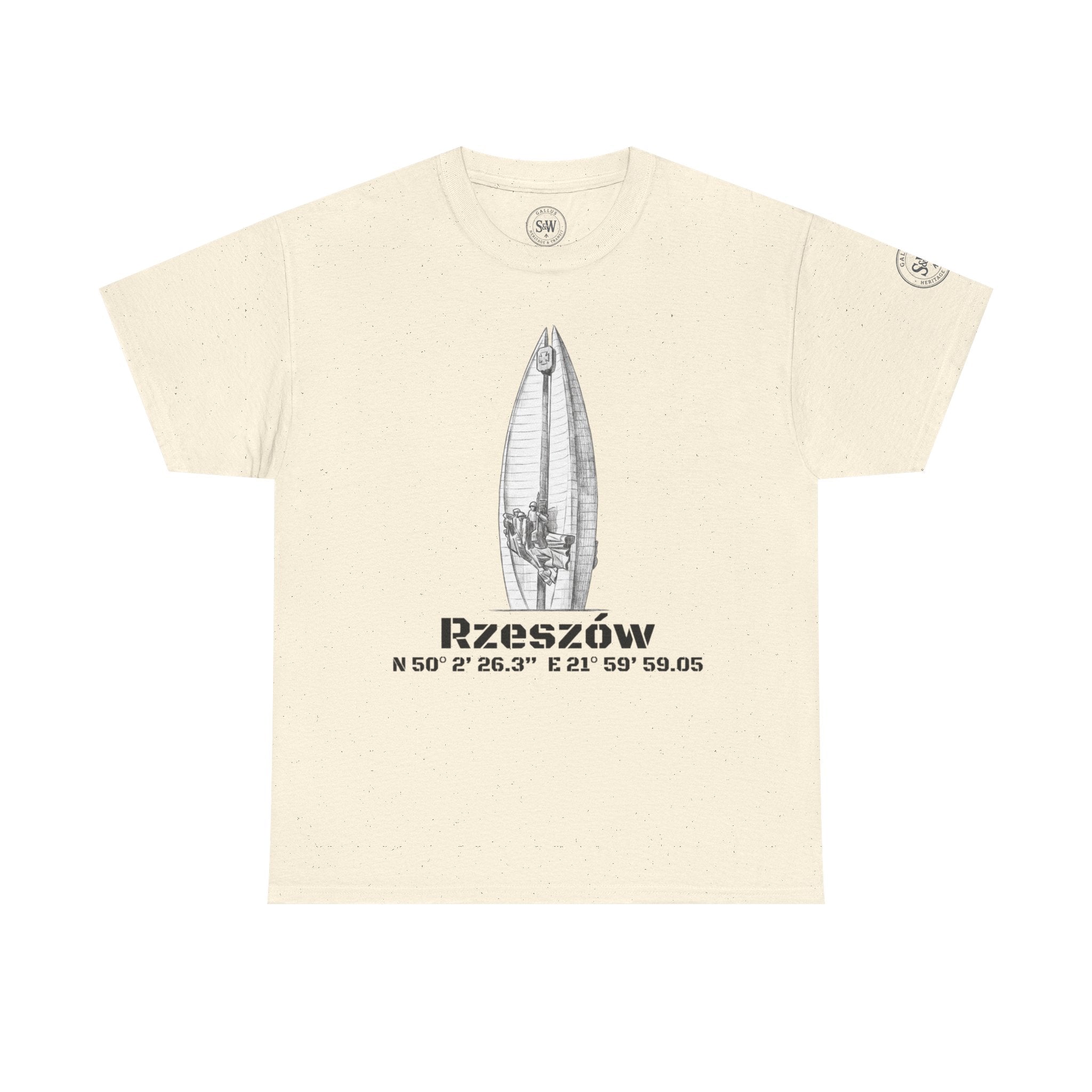 Rzeszów Coordinates T‑Shirt — City Landmark  Sketch Tee