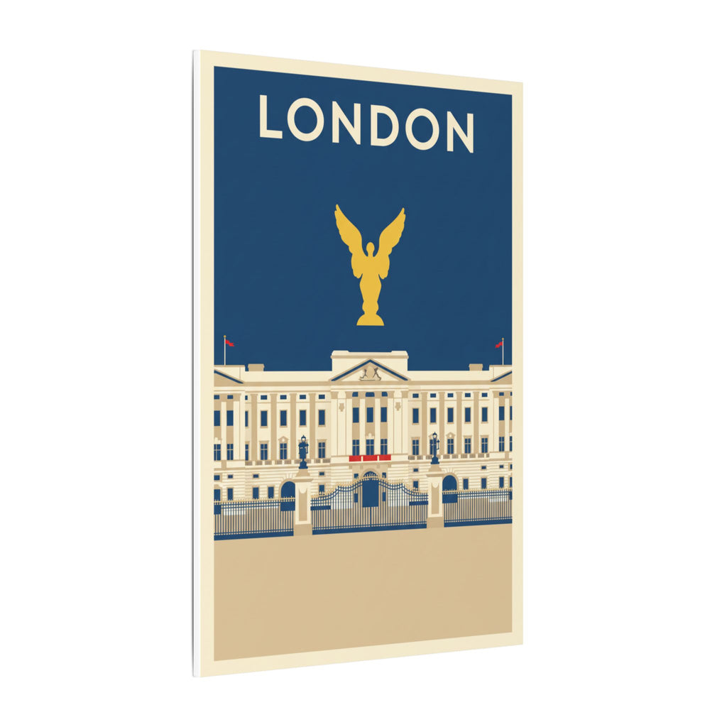 London Buckingham Palace Canvas Print Vintage Travel Poster Wall Art