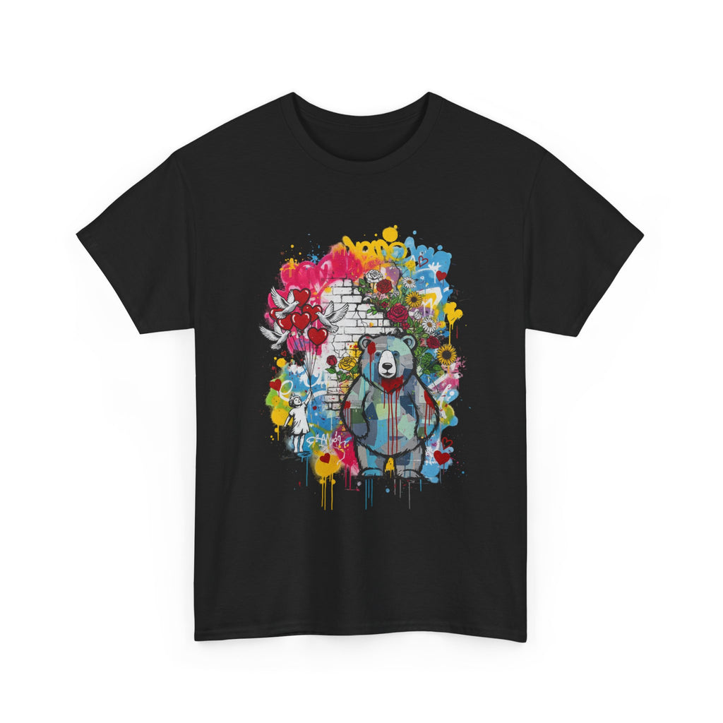 Graffiti Bear T-Shirt — Colourful Street Art Bear Graphic Tee