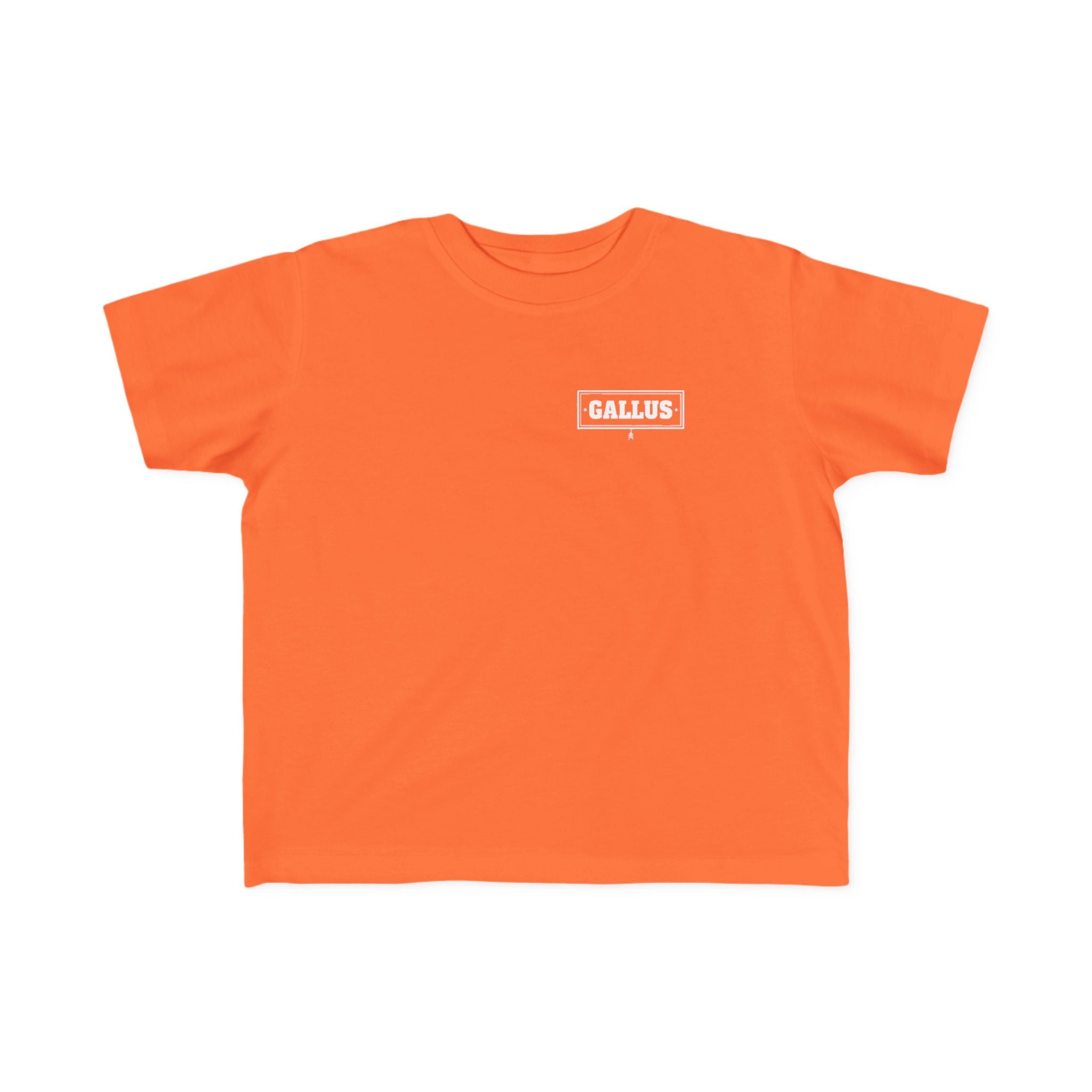 Gallus Mountain Toddler Tee — Orange Scenic Print