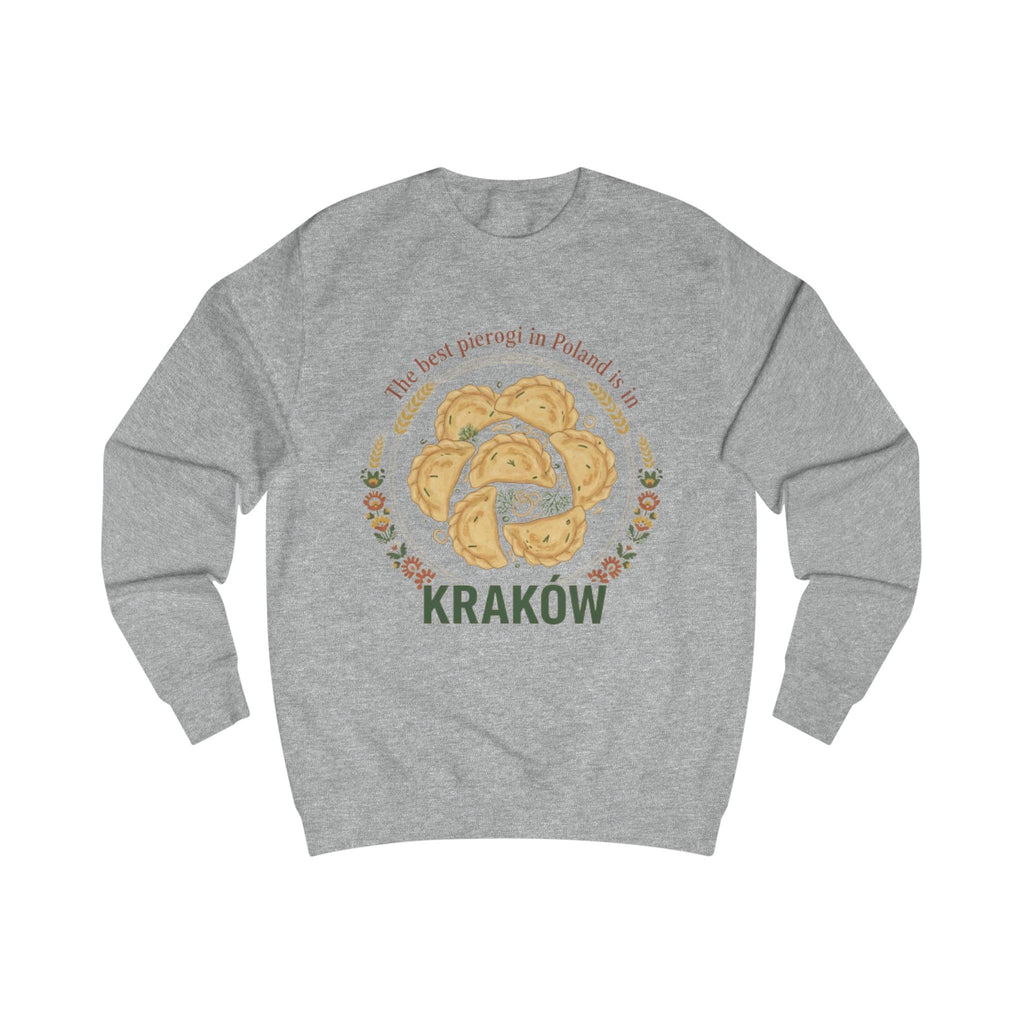 Kraków Pierogi Sweatshirt — "The best pierogi in Poland is in KRAKÓW" Cozy Polish Food Crewneck