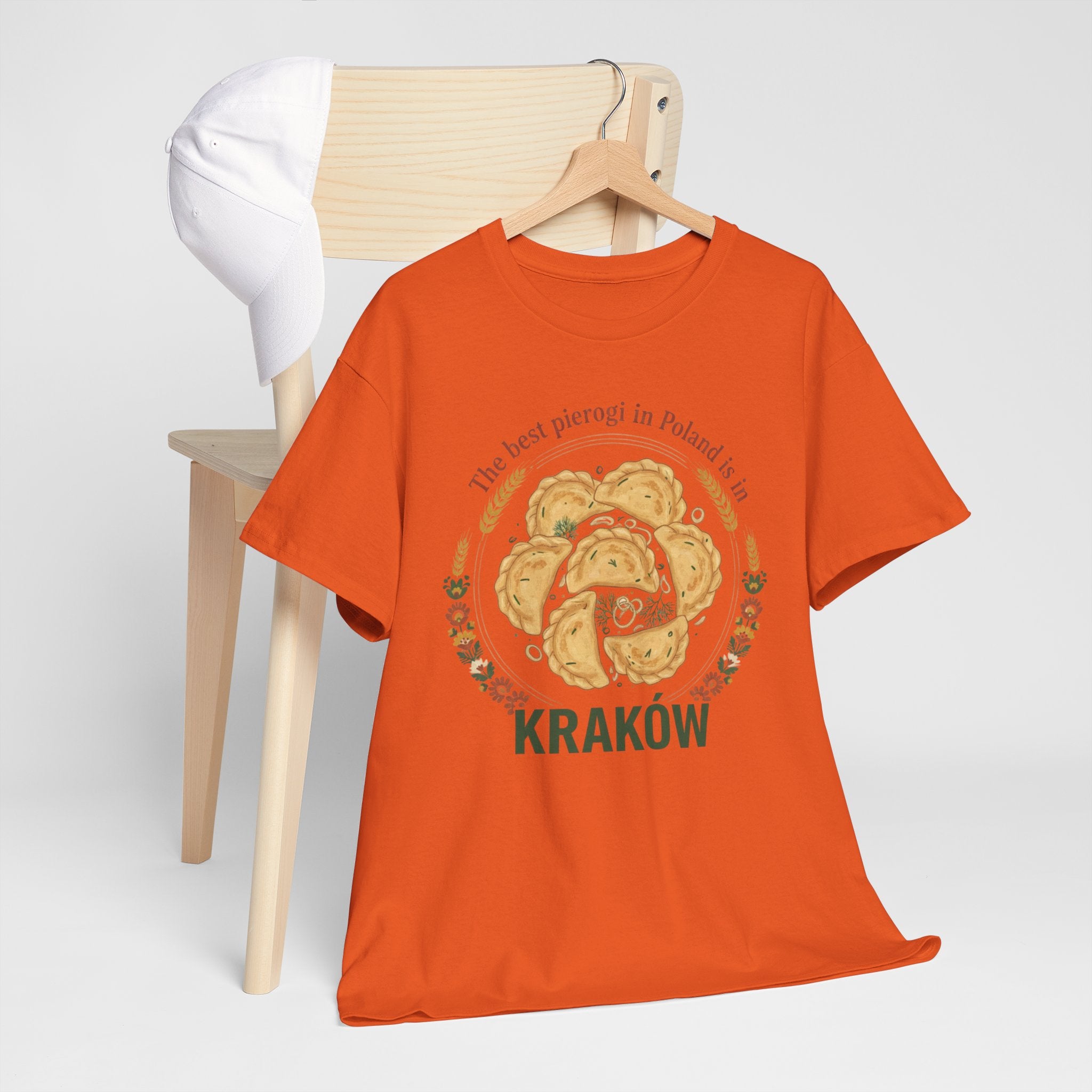 Kraków Pierogi Graphic Tee — "The best pierogi in Poland is in KRAKÓW" T-Shirt