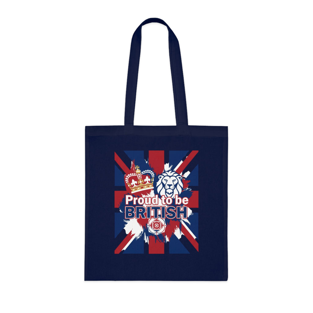 British Flag Tote Bag – "Proud to be British" Cotton Shopping Tote
