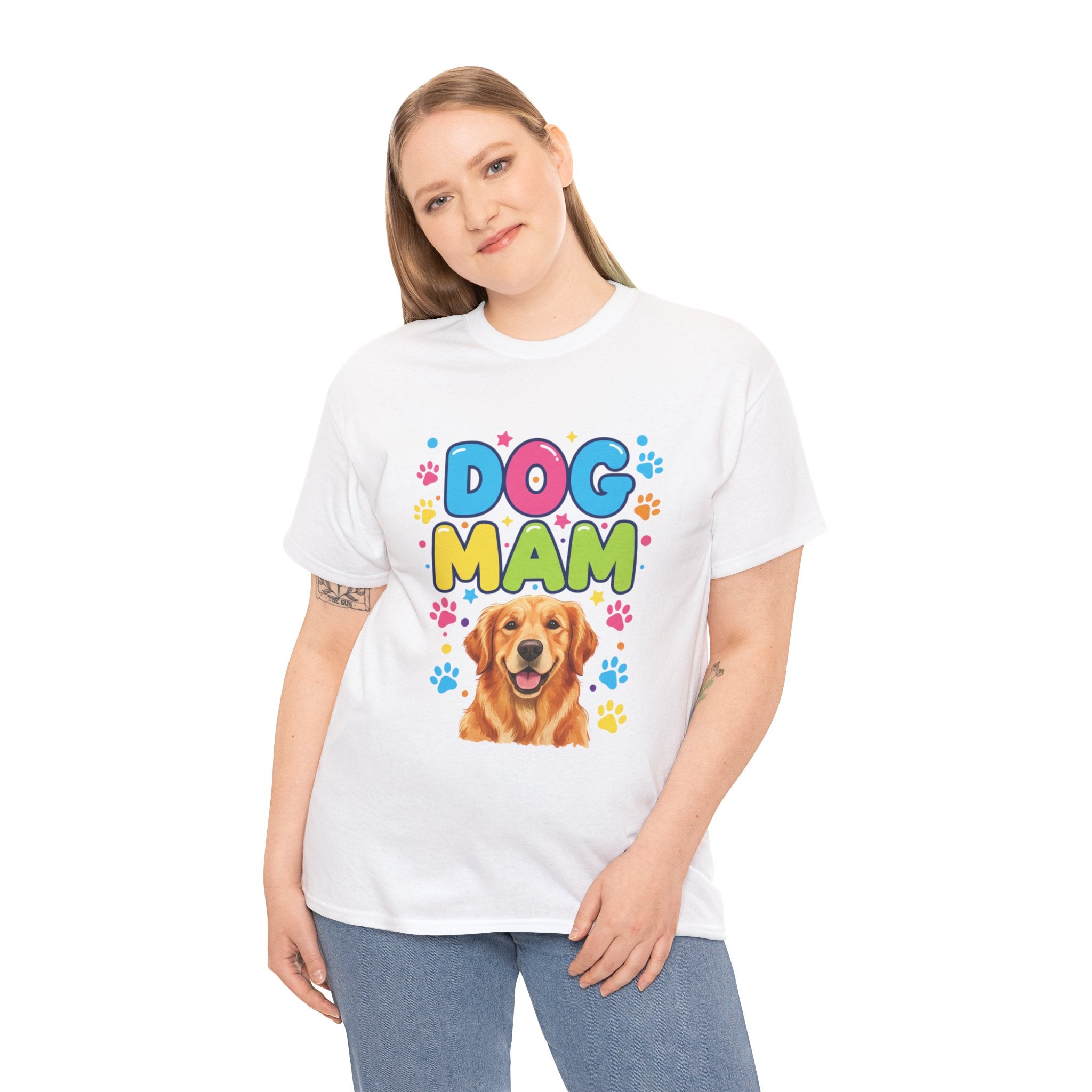 Dog Mam T-Shirt — Cute Colorful "Dog Mam" Graphic Tee for Dog Lovers
