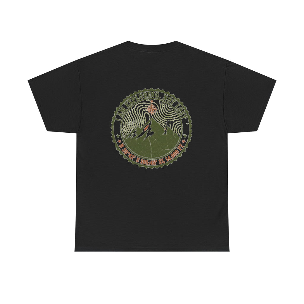 Adventure Logo Tee — "GALLUS" Mountain Badge Shirt (Exploring Not Lost)