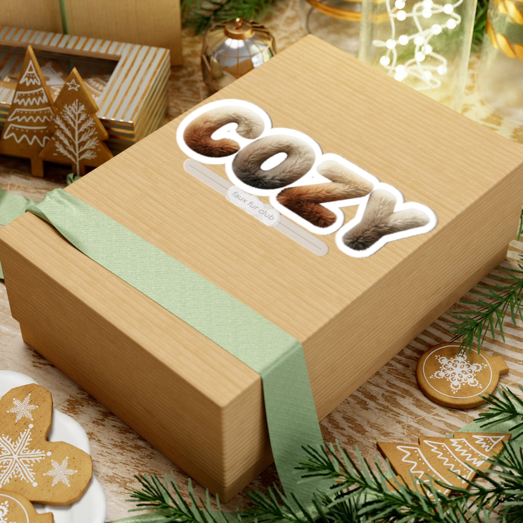 Cozy Faux-Fur Texture Sticker | kiss-cut, plush pattern