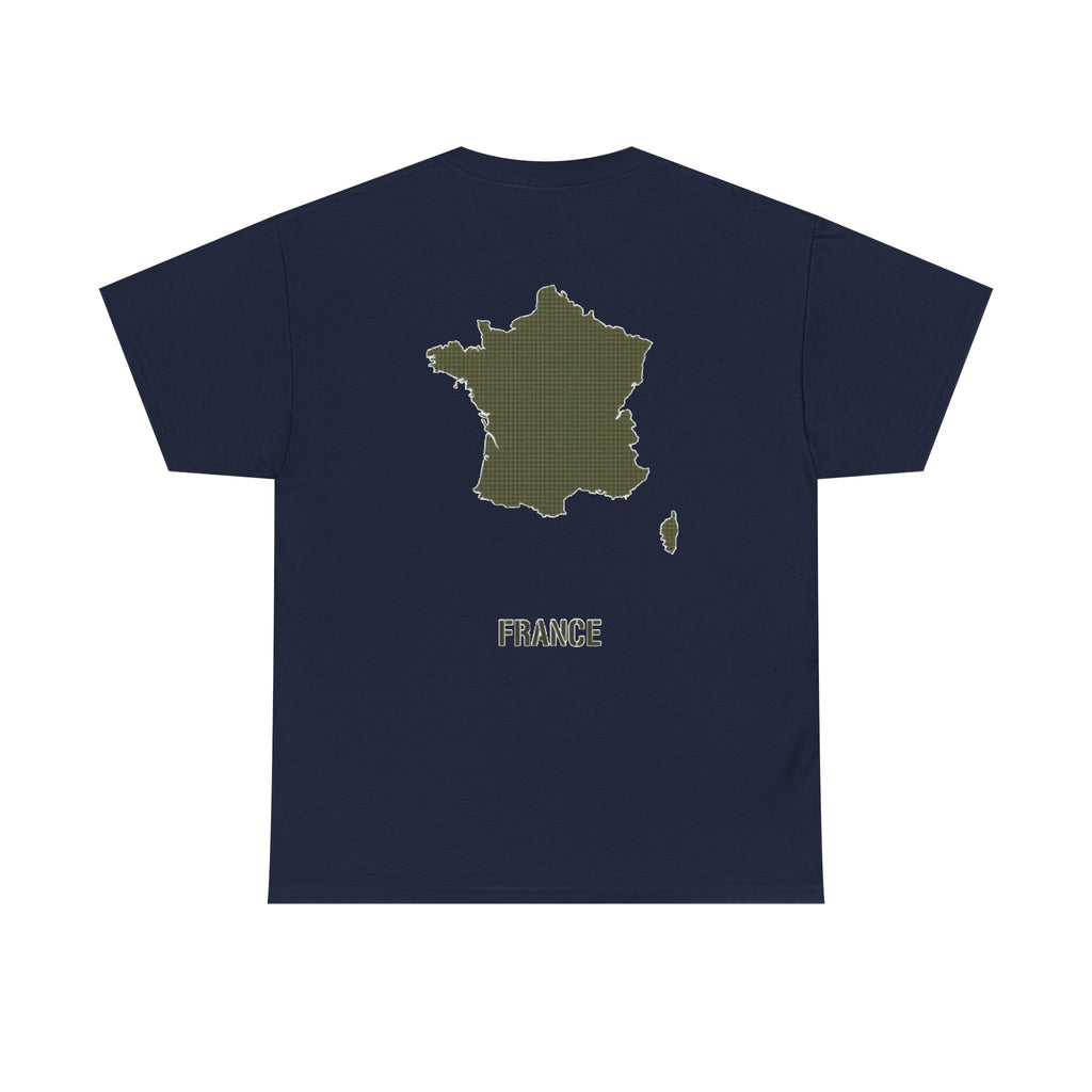 France Map T-Shirt — Minimalist Olive France Map Tee