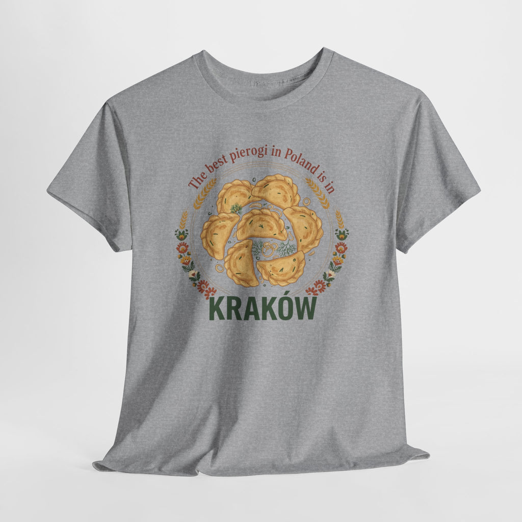 Kraków Pierogi Graphic Tee — "The best pierogi in Poland is in KRAKÓW" T-Shirt