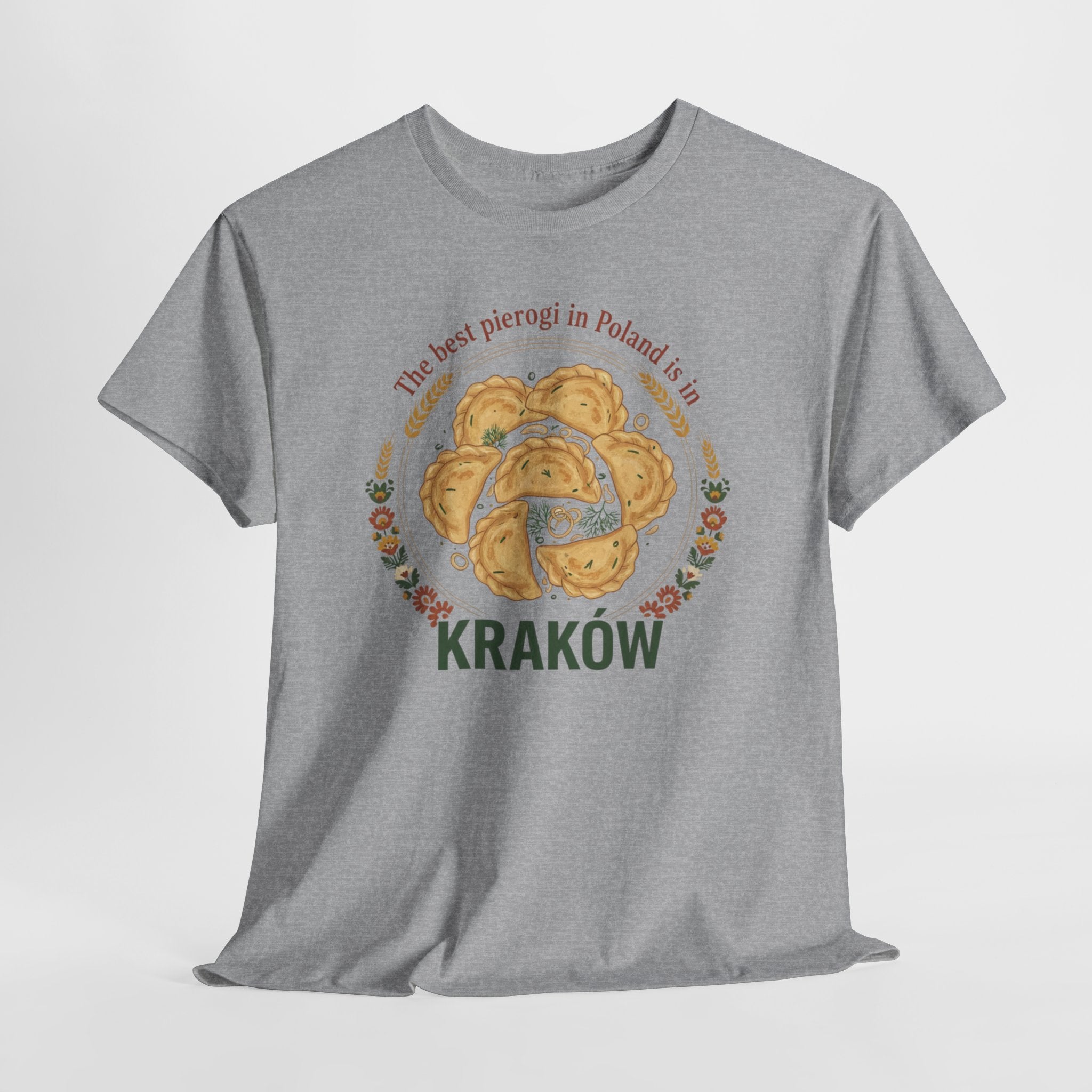 Kraków Pierogi Graphic Tee — "The best pierogi in Poland is in KRAKÓW" T-Shirt