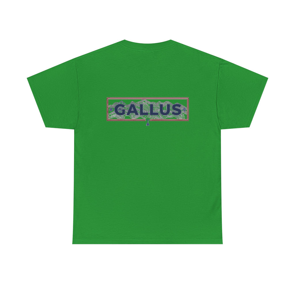 Gallus Logo T-Shirt — Minimal Retro Chest & Back Graphic Tee
