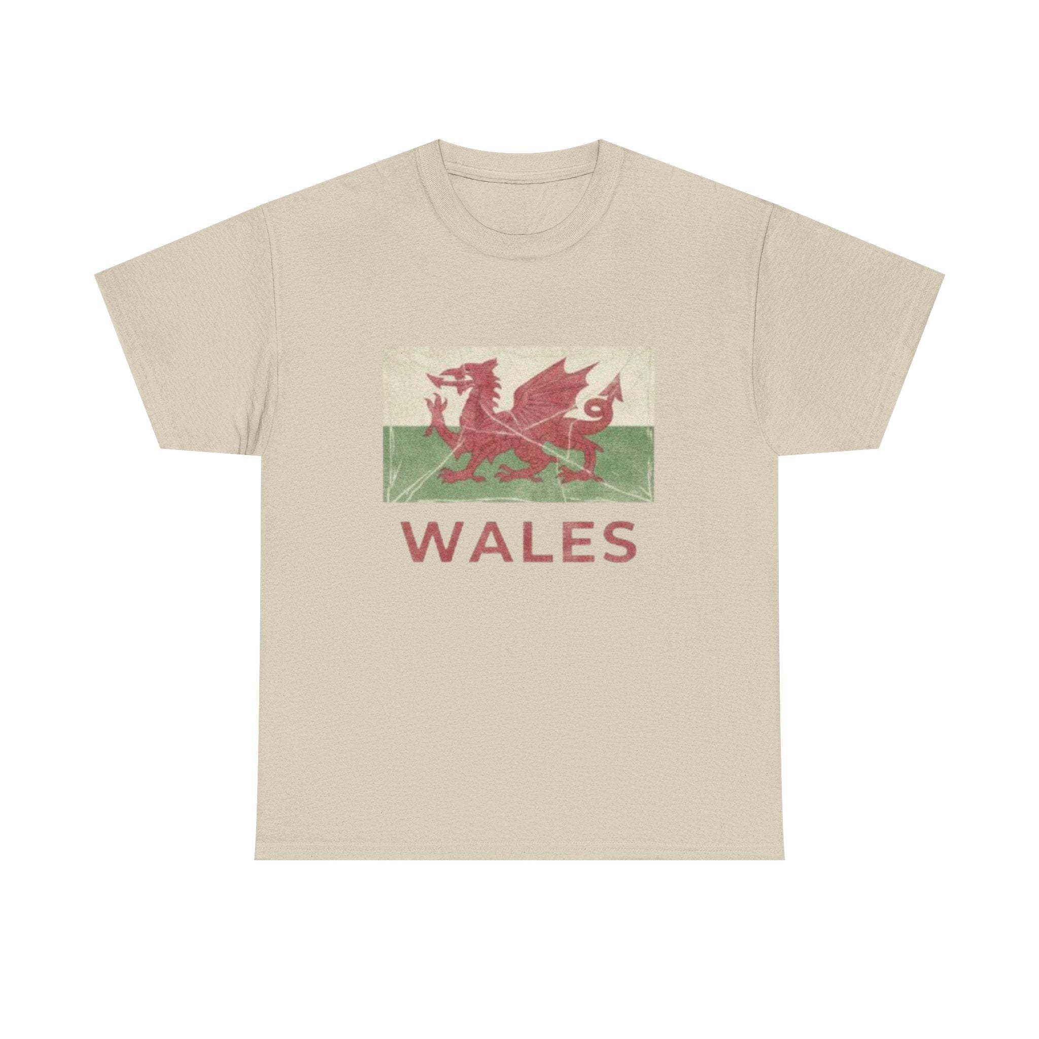 Wales Vintage Flag T-Shirt — Red Dragon Graphic Tee