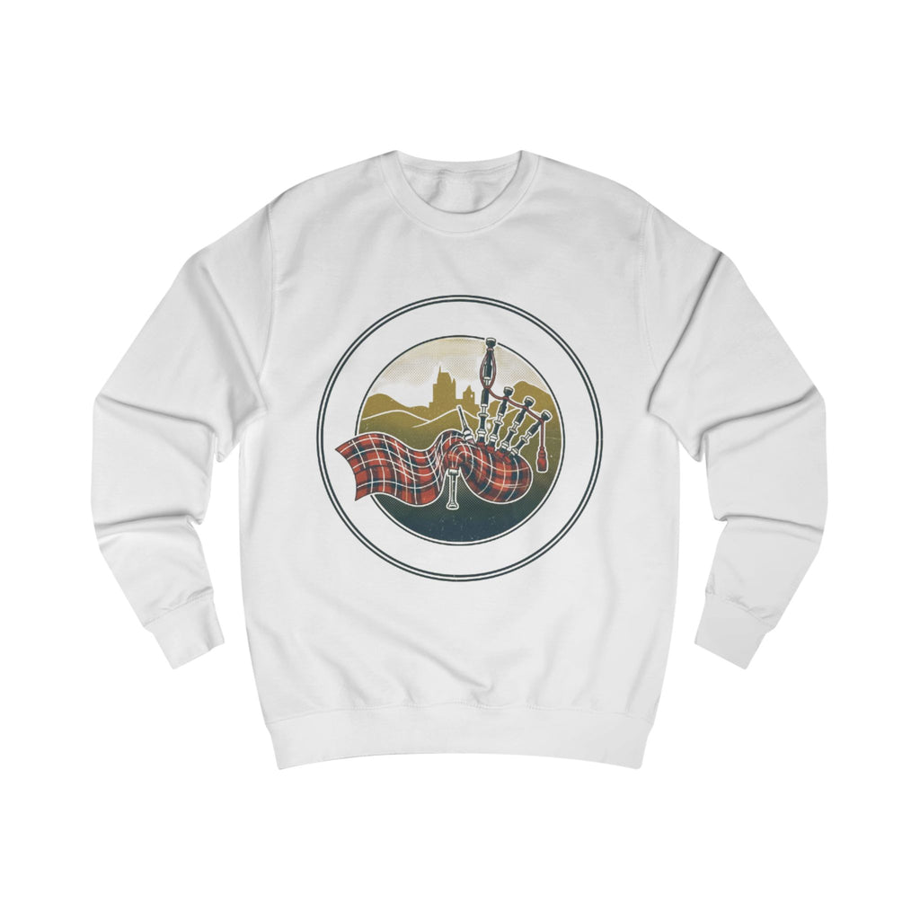 Scottish Bagpipes Sweatshirt — Vintage Tartan Highland Music Crewneck
