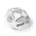 Roach Fish Foldable Umbrella — Compact Semi-Automatic Rain Umbrella with Vintage Angling Print