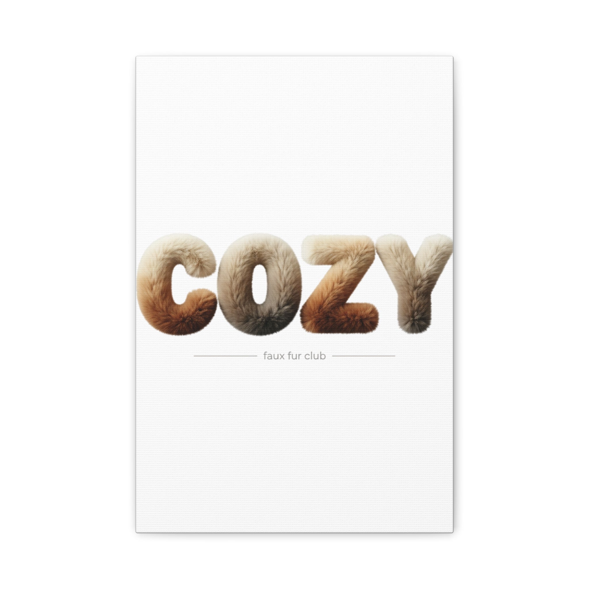 Cozy Faux-Fur Texture Canvas | Stretched Matte Wall Art