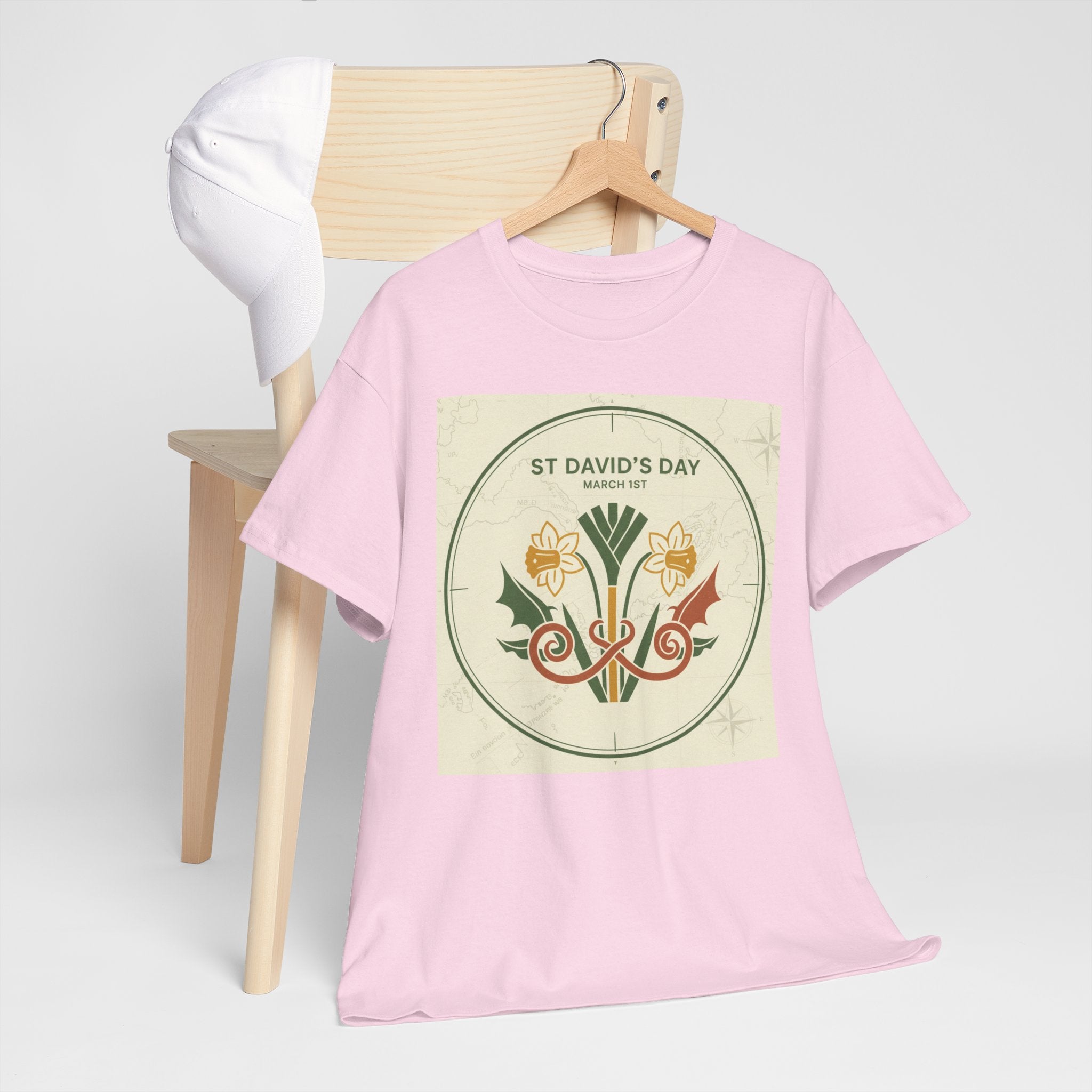 St. David's Day Floral Tee — Welsh Daffodil & Leek Celebration Shirt