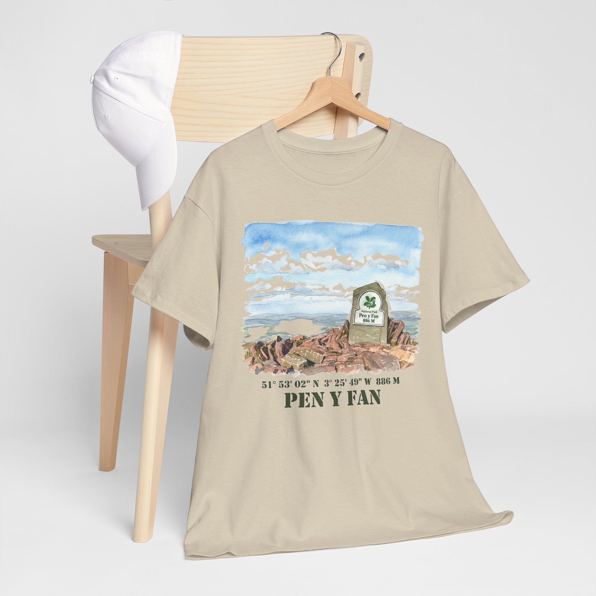 Pen y Fan Landscape T‑Shirt — Wales Mountain Hiking Souvenir Tee
