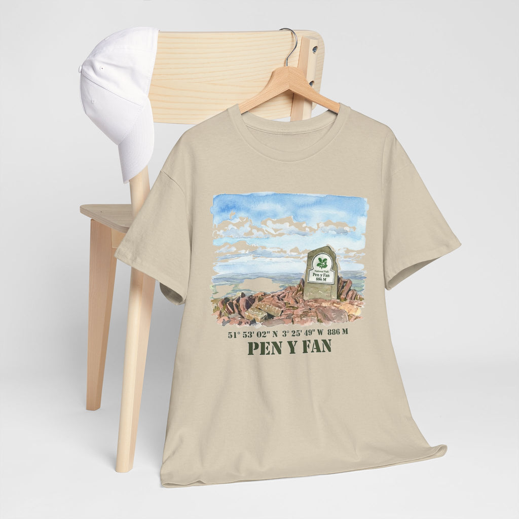 Pen y Fan Landscape T‑Shirt — Wales Mountain Hiking Souvenir Tee