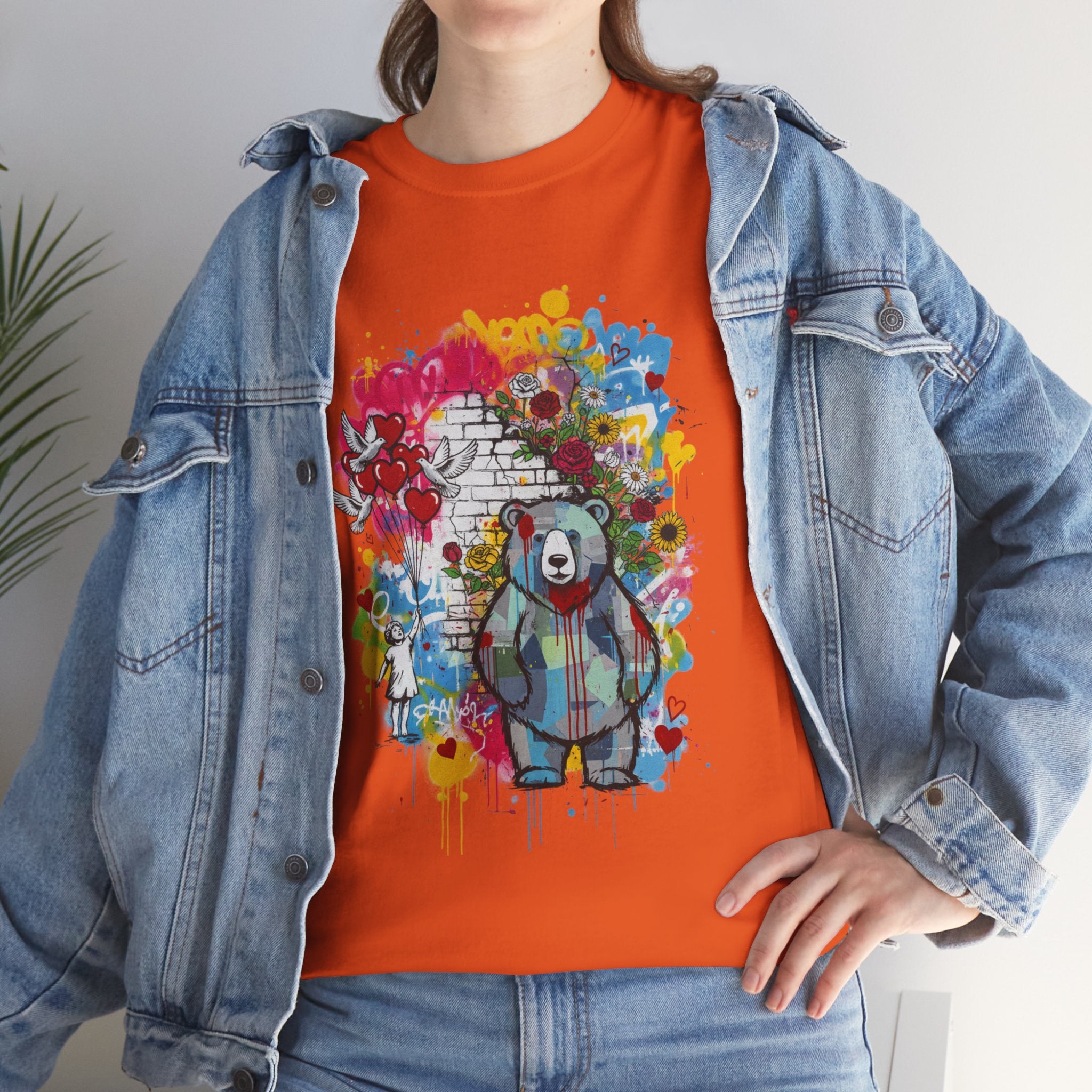 Graffiti Bear T-Shirt — Colourful Street Art Bear Graphic Tee